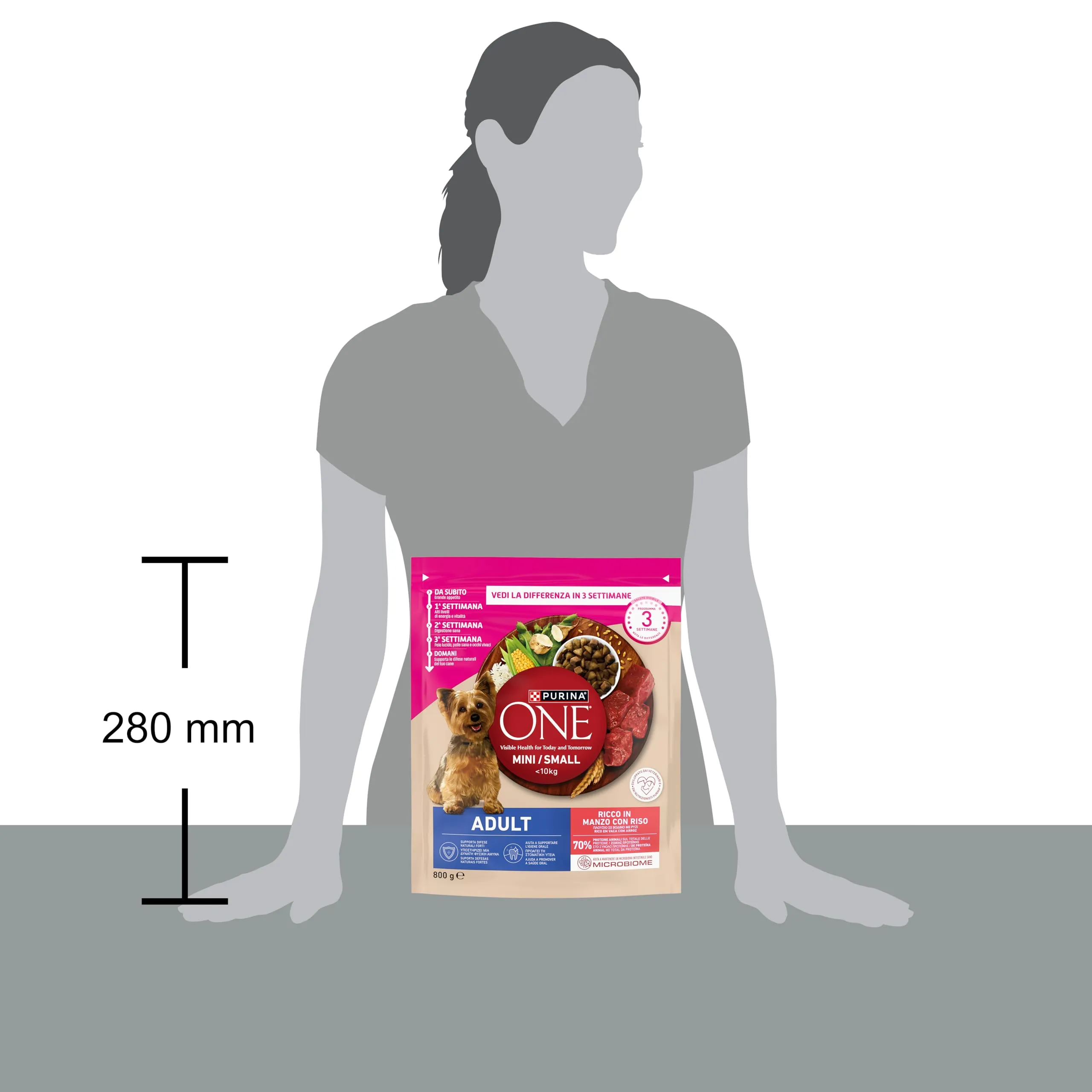 Purina One Mini Adult Crocchette Cani con Manzo e Riso, 8 x 800 g - immagine 5
