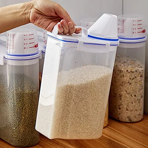 PIQIUQIU Contenitore ermetico per alimenti 2L con misurino per cani e gatti - immagine 7