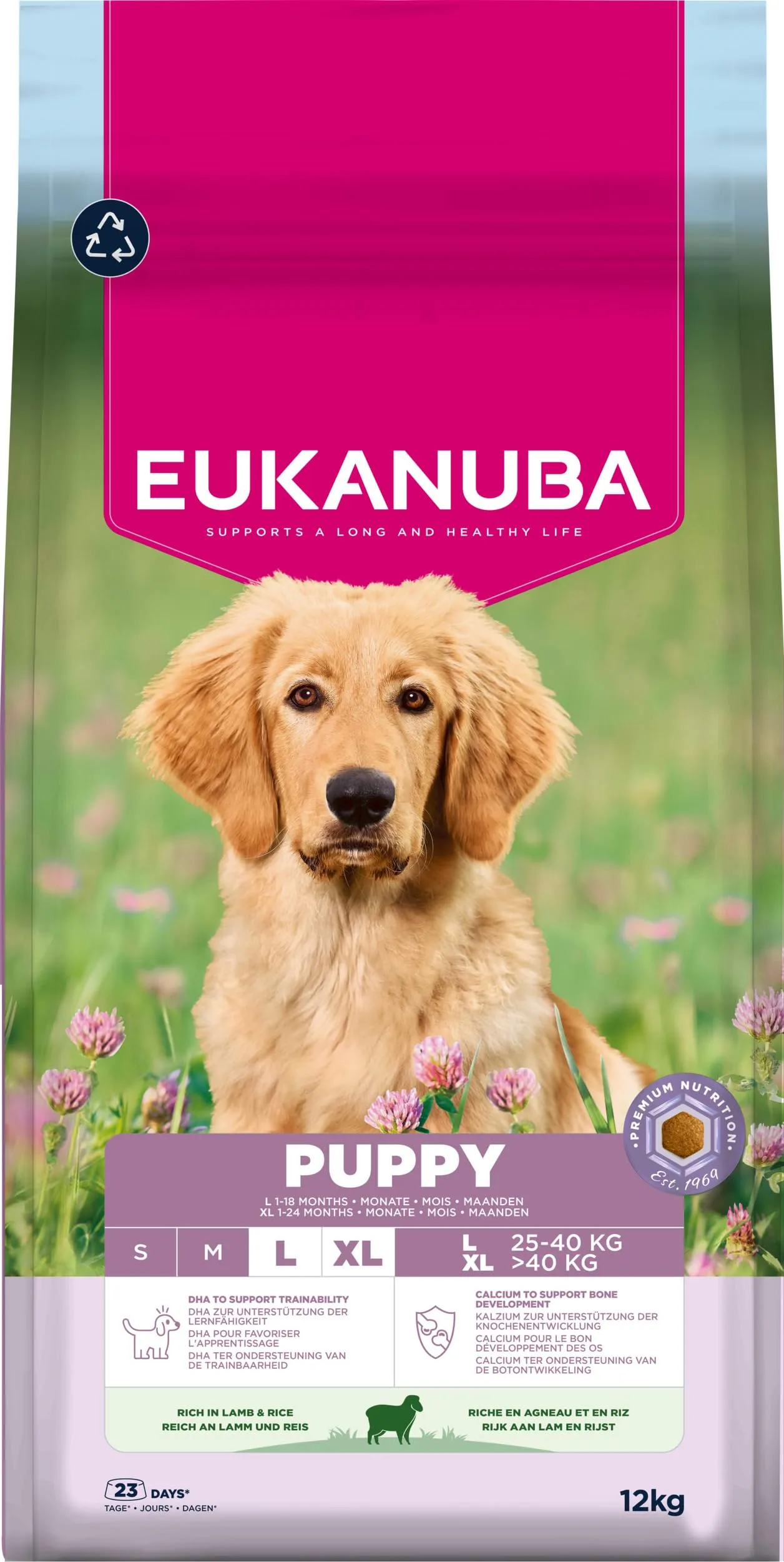Eukanuba Crocchette per cuccioli taglia grande con agnello e riso, 12 kg - immagine 11