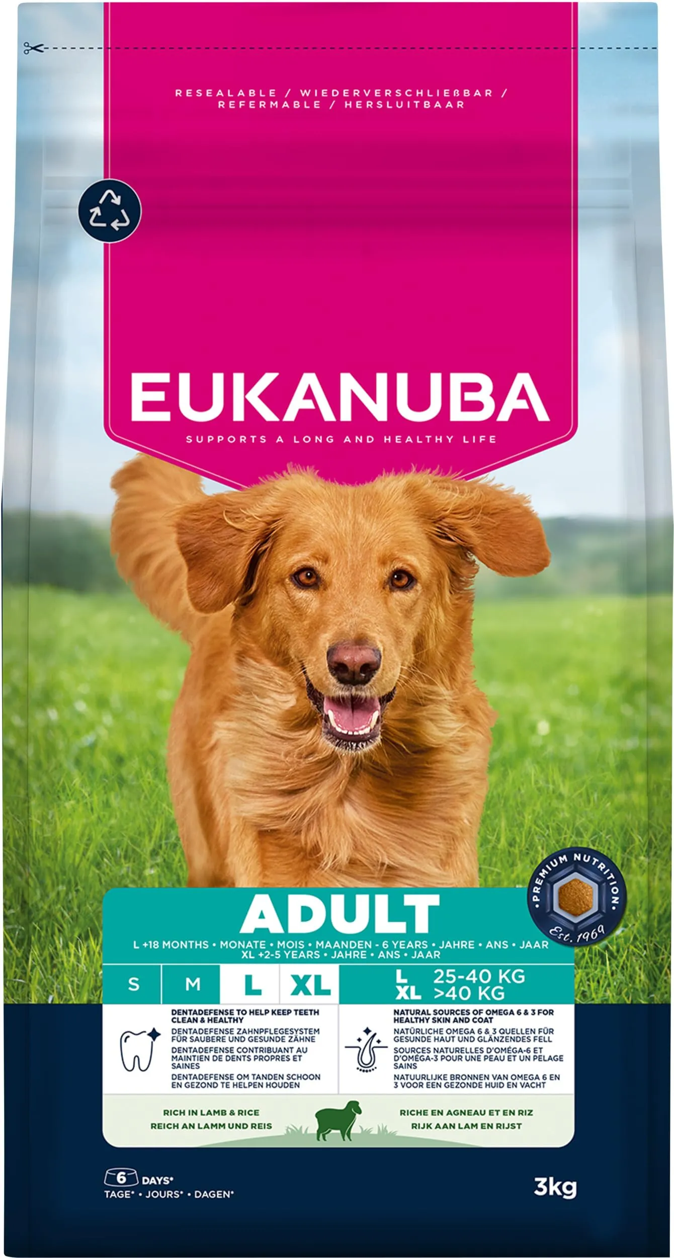 Eukanuba Crocchette per cani adulti taglia grande con agnello e riso, 3 kg - immagine 11