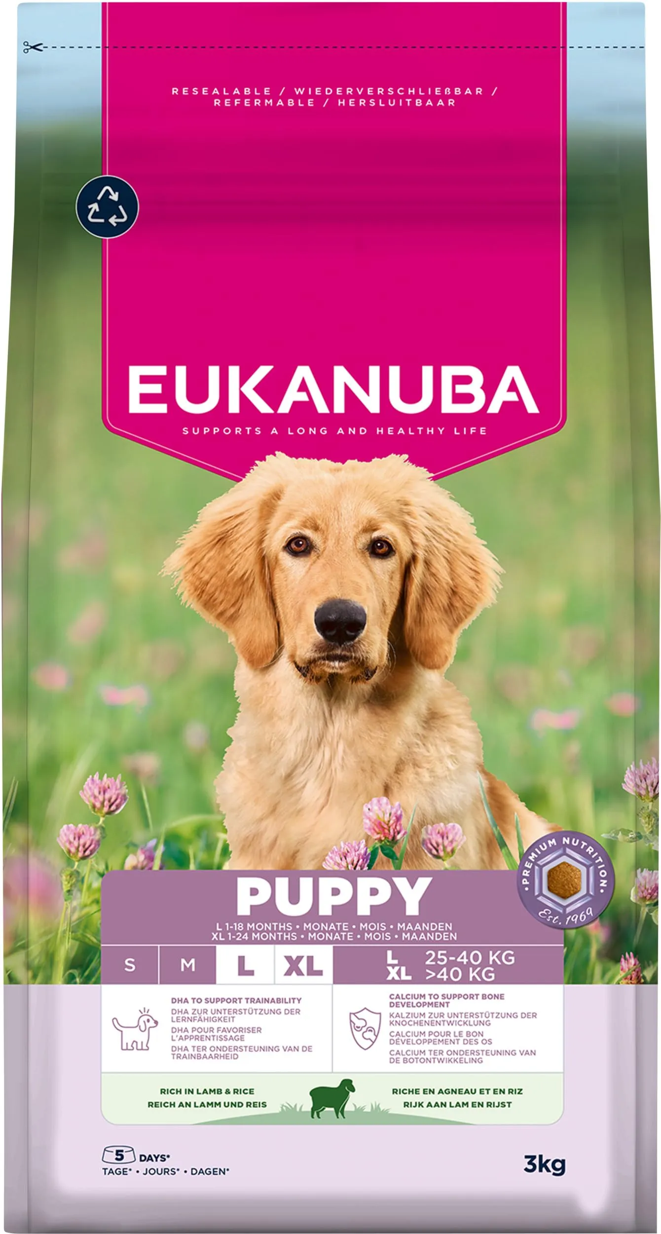 Eukanuba Crocchette per cuccioli taglia grande con agnello e riso, 3 kg - immagine 11