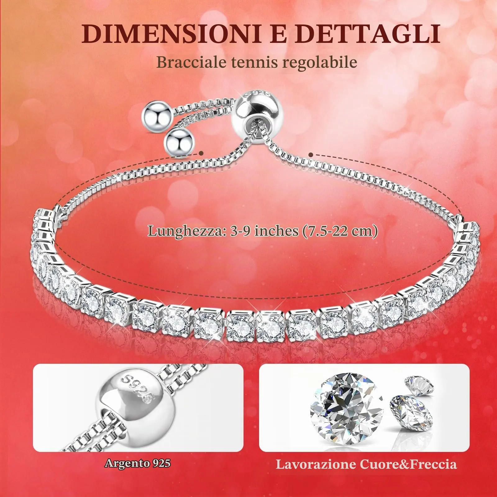 J.Fée Bracciale Tennis Donna in Argento 925 e Zircone 5A - immagine 2