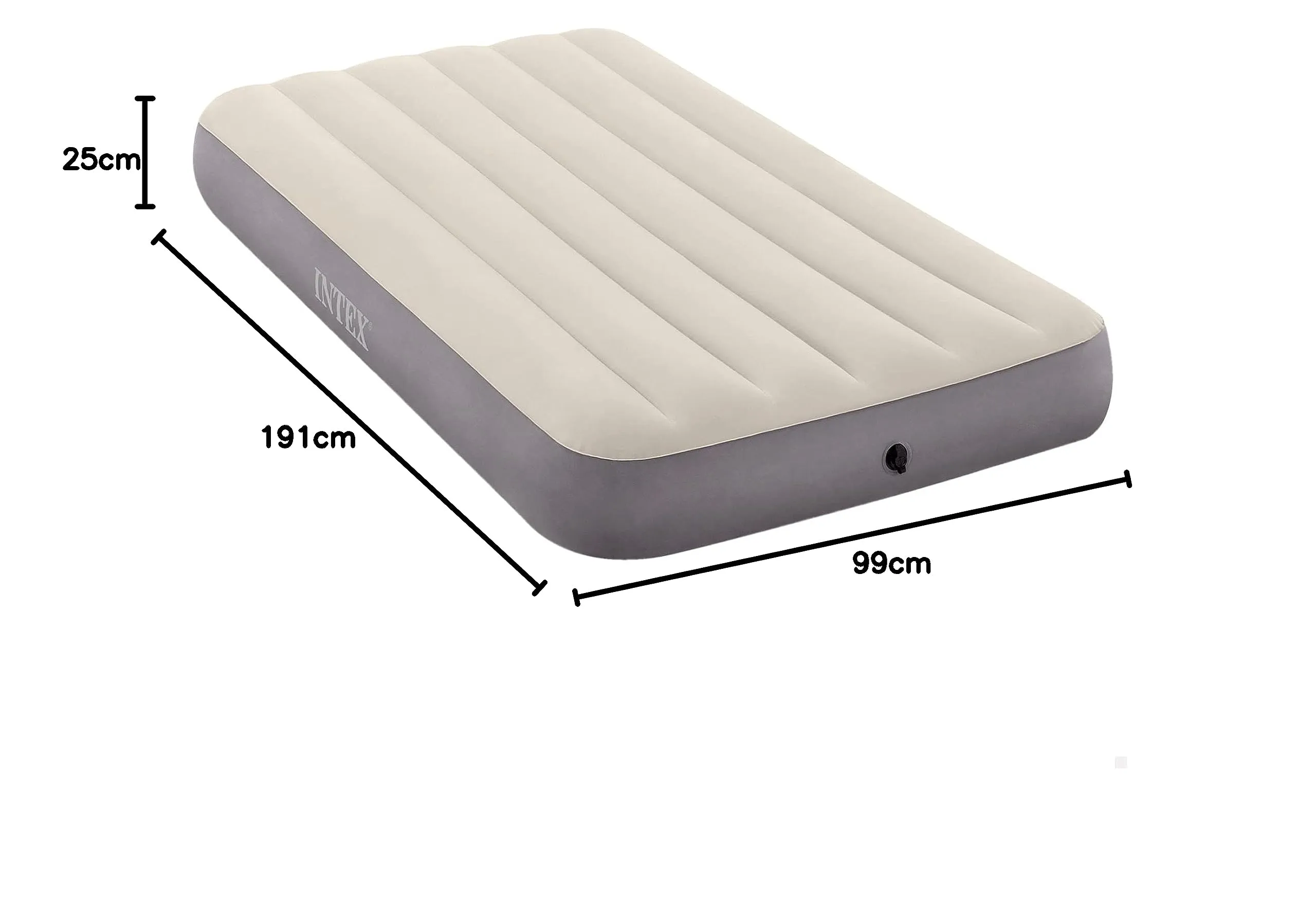 Intex Airbed Materasso Deluxe Singolo Classic Dura Beam Fiber Tech, 99 x 191 x 25 cm - immagine 2