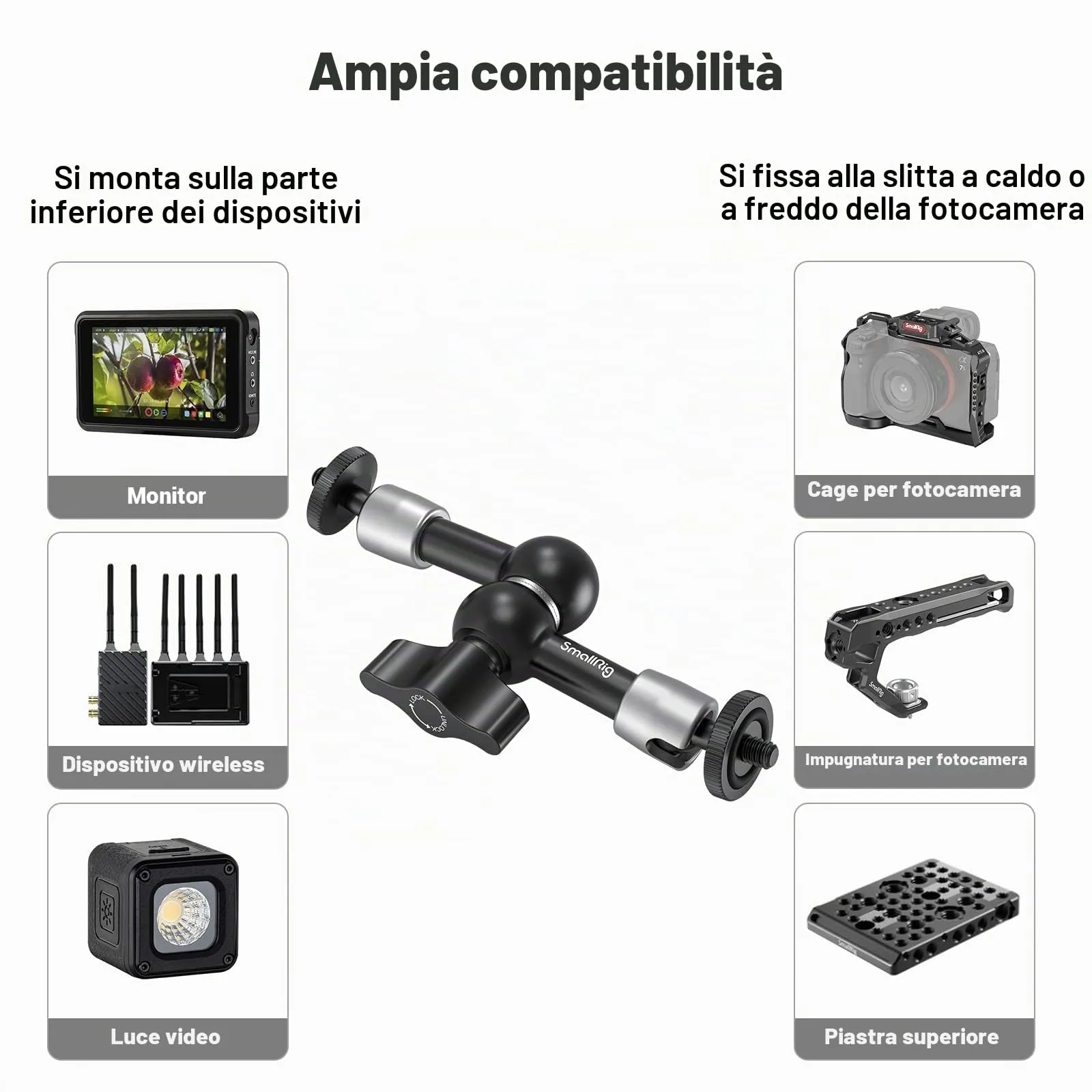 SmallRig Braccio Magico 5 Pollici Regolabile a 360° 2065 - immagine 2