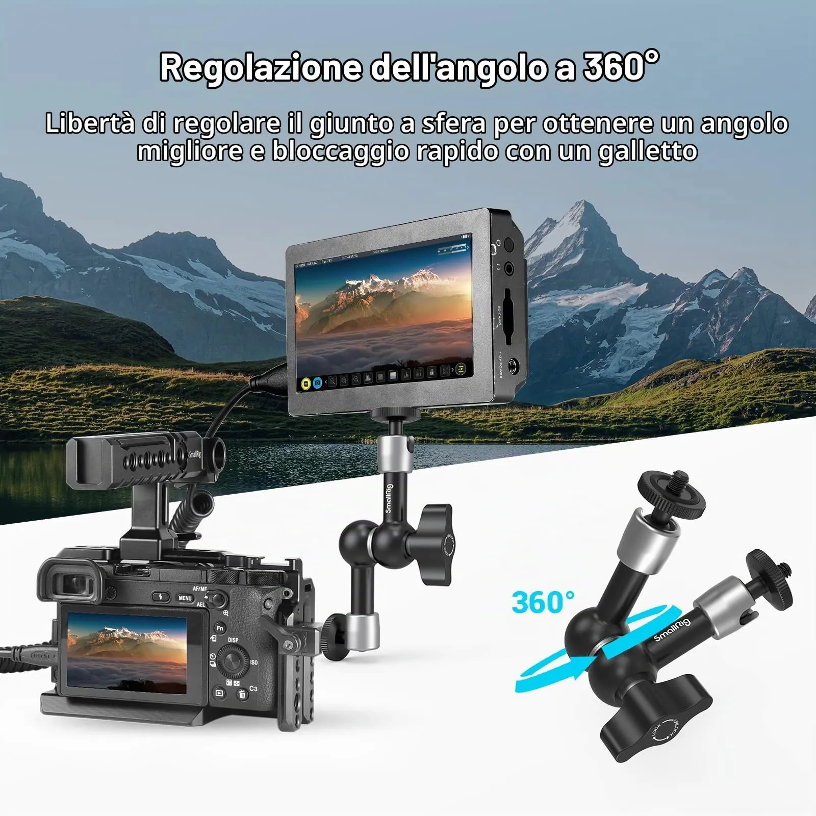 SmallRig Braccio Magico 5 Pollici Regolabile a 360° 2065 - immagine 3