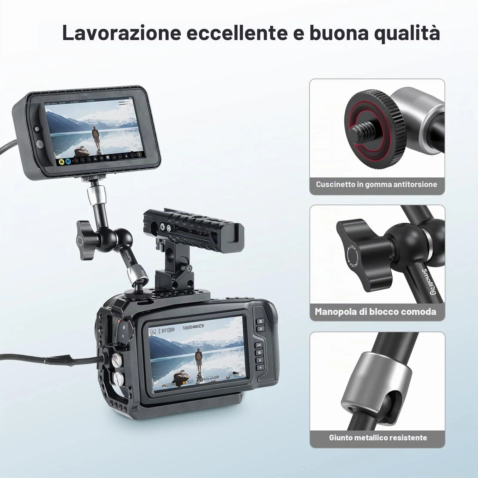 SmallRig Braccio Magico 5 Pollici Regolabile a 360° 2065 - immagine 6