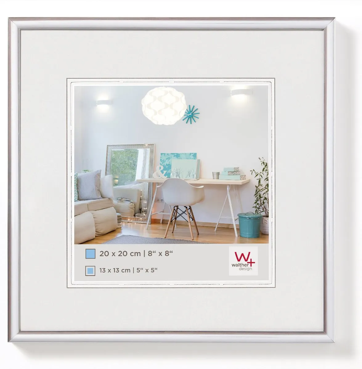 walther design KV330D New Lifestyle Plastic Frame, 30x30 cm, Silver - immagine 1