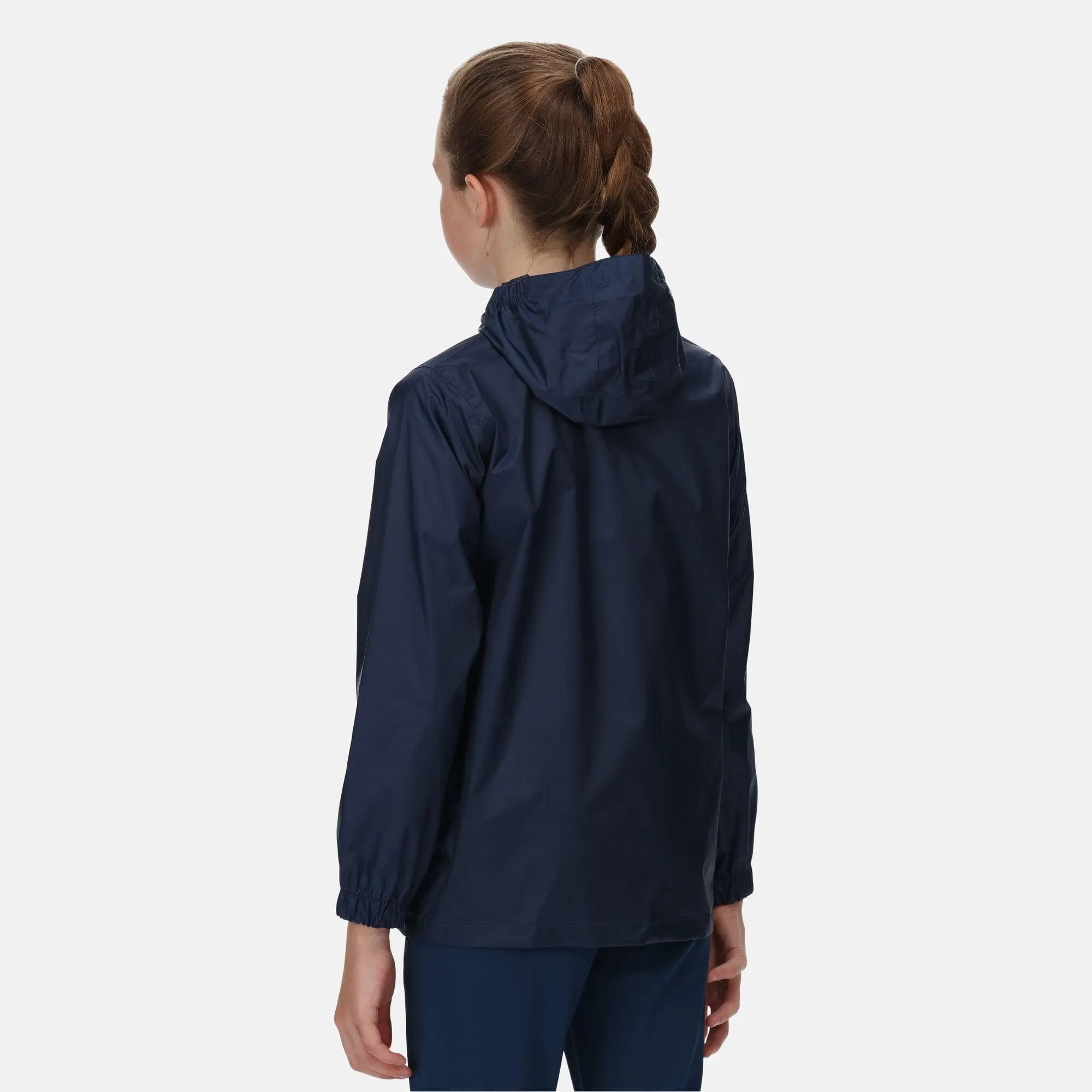 Regatta Pack-It III Waterproof Kids Jacket - Navy Blue - 5-6 Anni - immagine 3