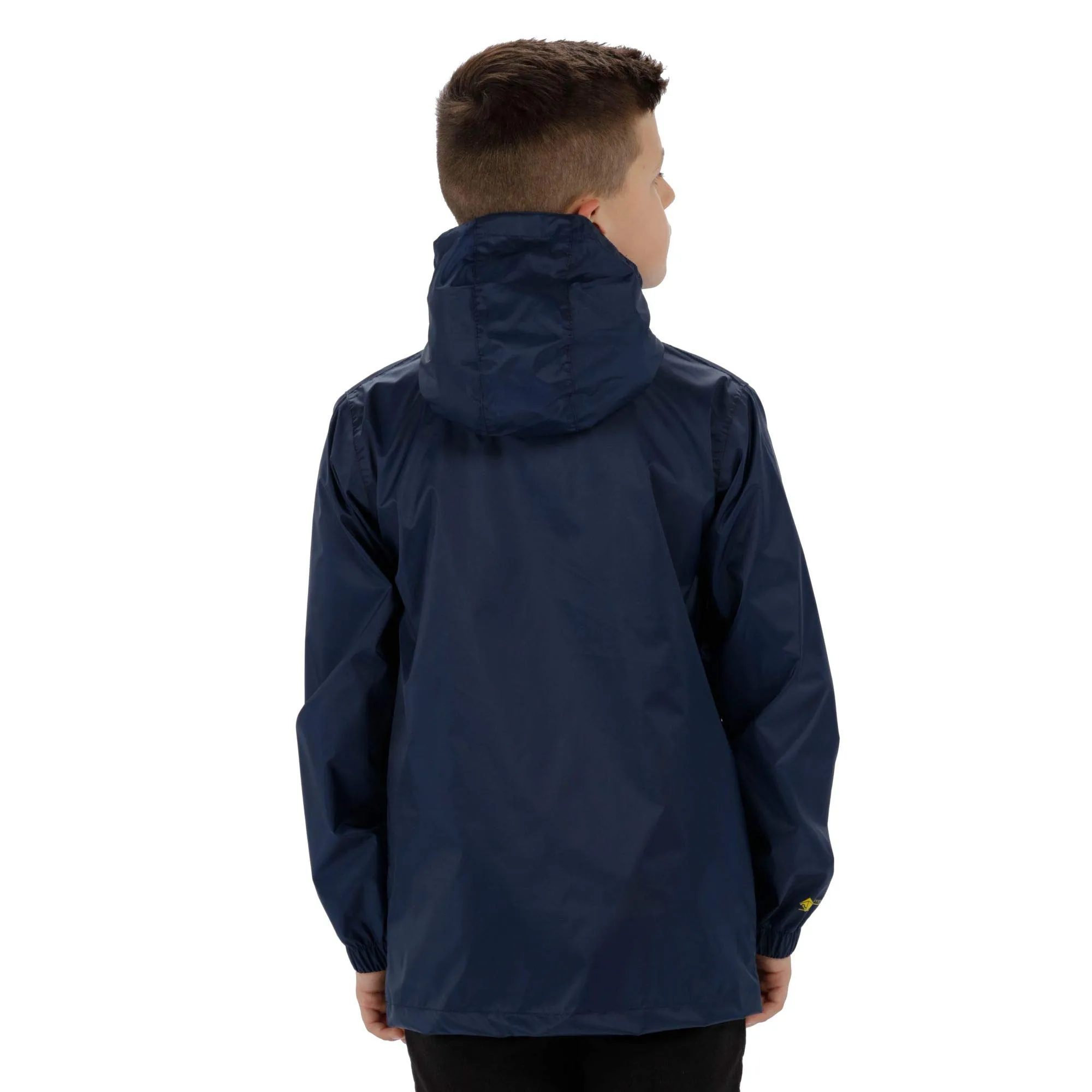 Regatta Pack-It III Waterproof Kids Jacket - Navy Blue - 5-6 Anni - immagine 7
