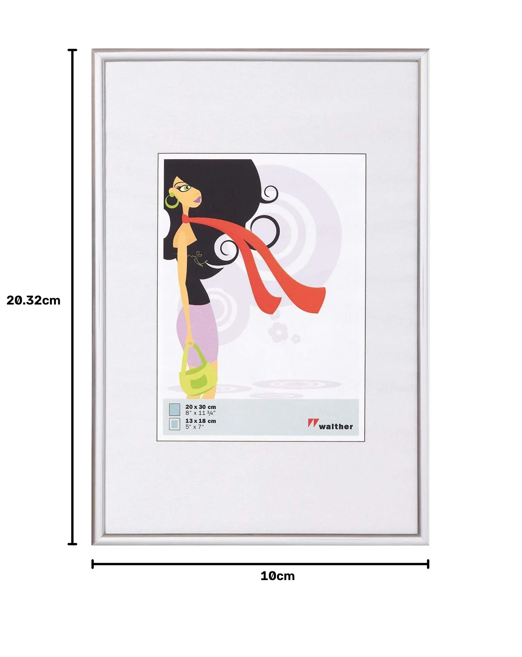 Walther Design New Lifestyle Cornice Argento 10 x 10 cm KV010S - immagine 3