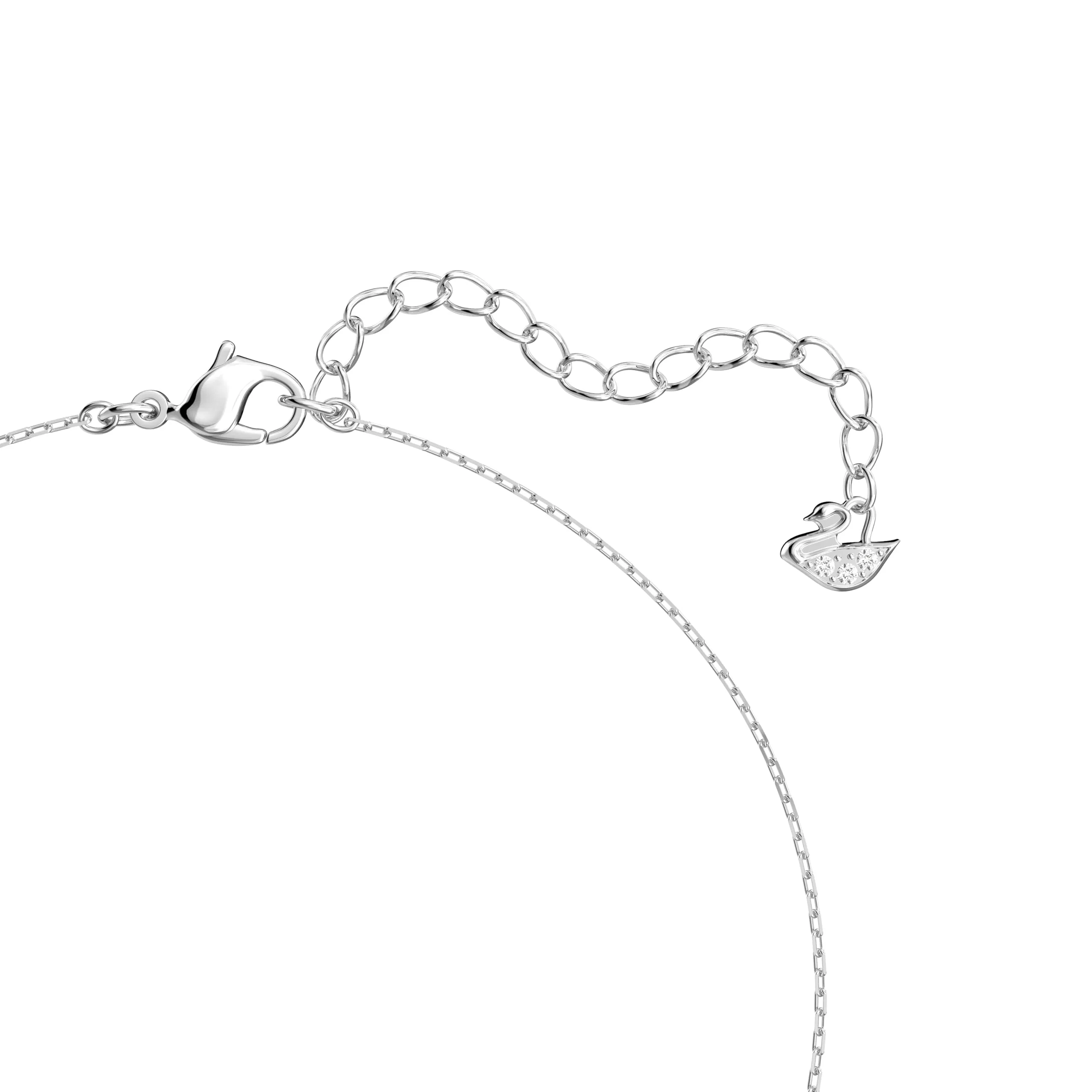 Swarovski Attract Necklace, Round Cut, White, Rhodium Plated - immagine 3