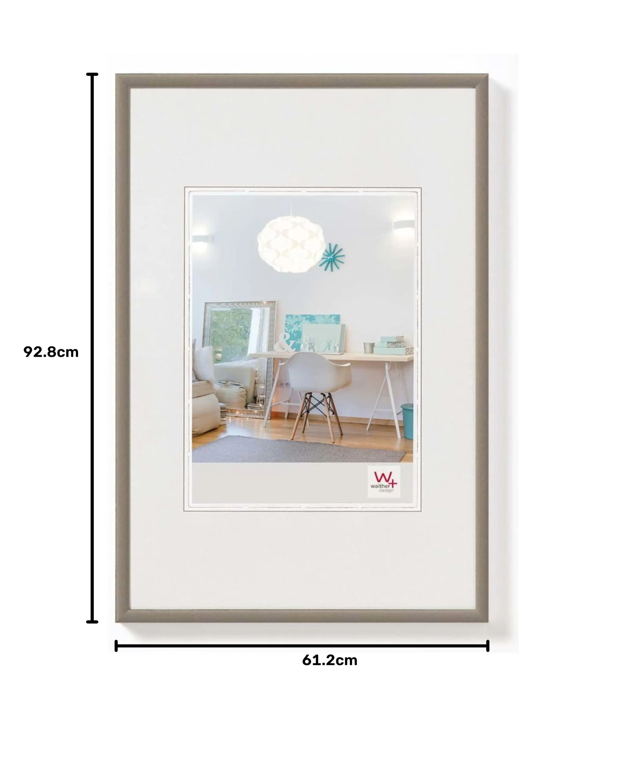 Walther Design New Lifestyle Cornice in Plastica Acciaio 61 x 91,5 cm KV691D - immagine 2