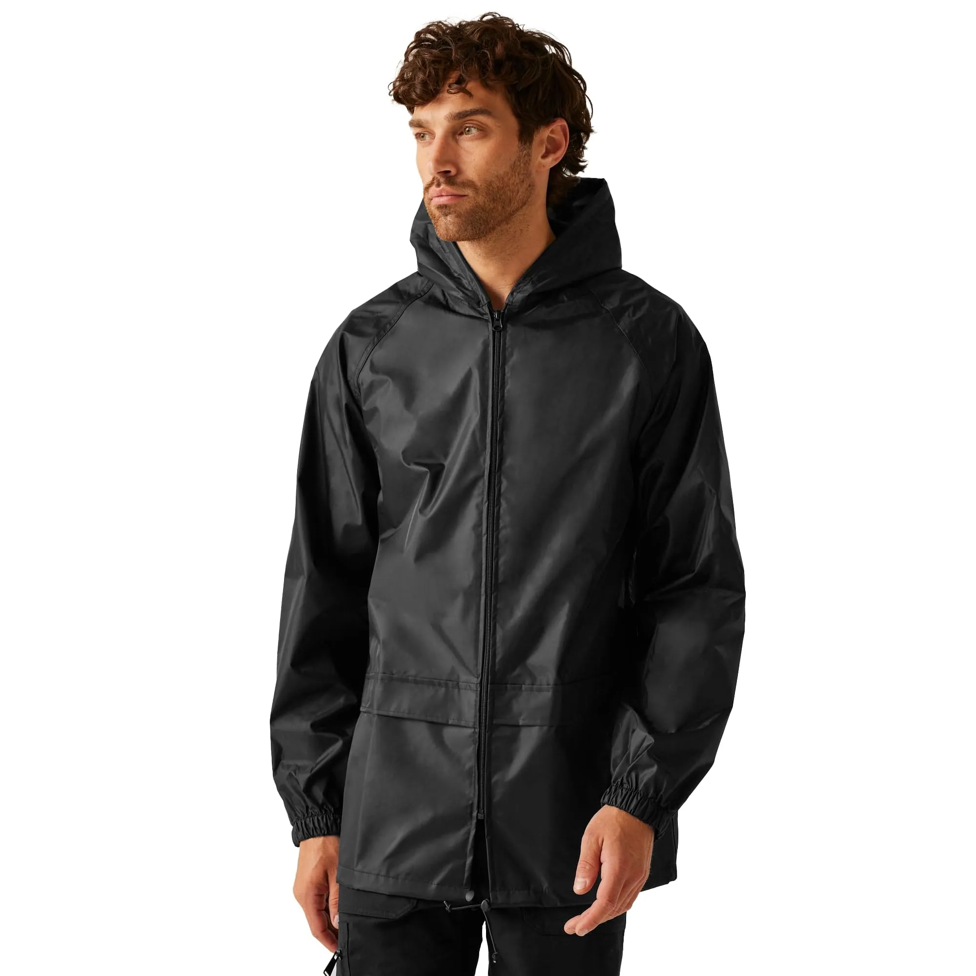 Regatta Pack-It III Giacca Shell Impermeabile Traspirante con Cappuccio Ripiegabile - Nero, 2 anni - immagine 2