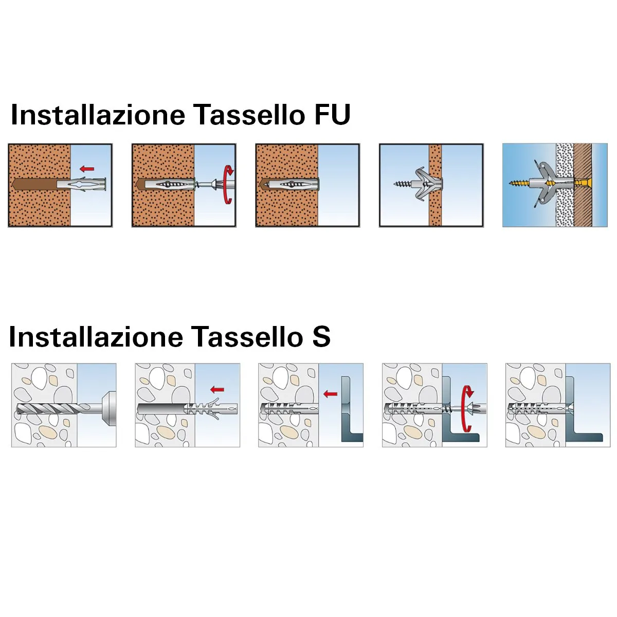Fischer Kit SOS Casa Valigetta Tasselli con Vite Assortiti, 360 pezzi, 71080 - immagine 5