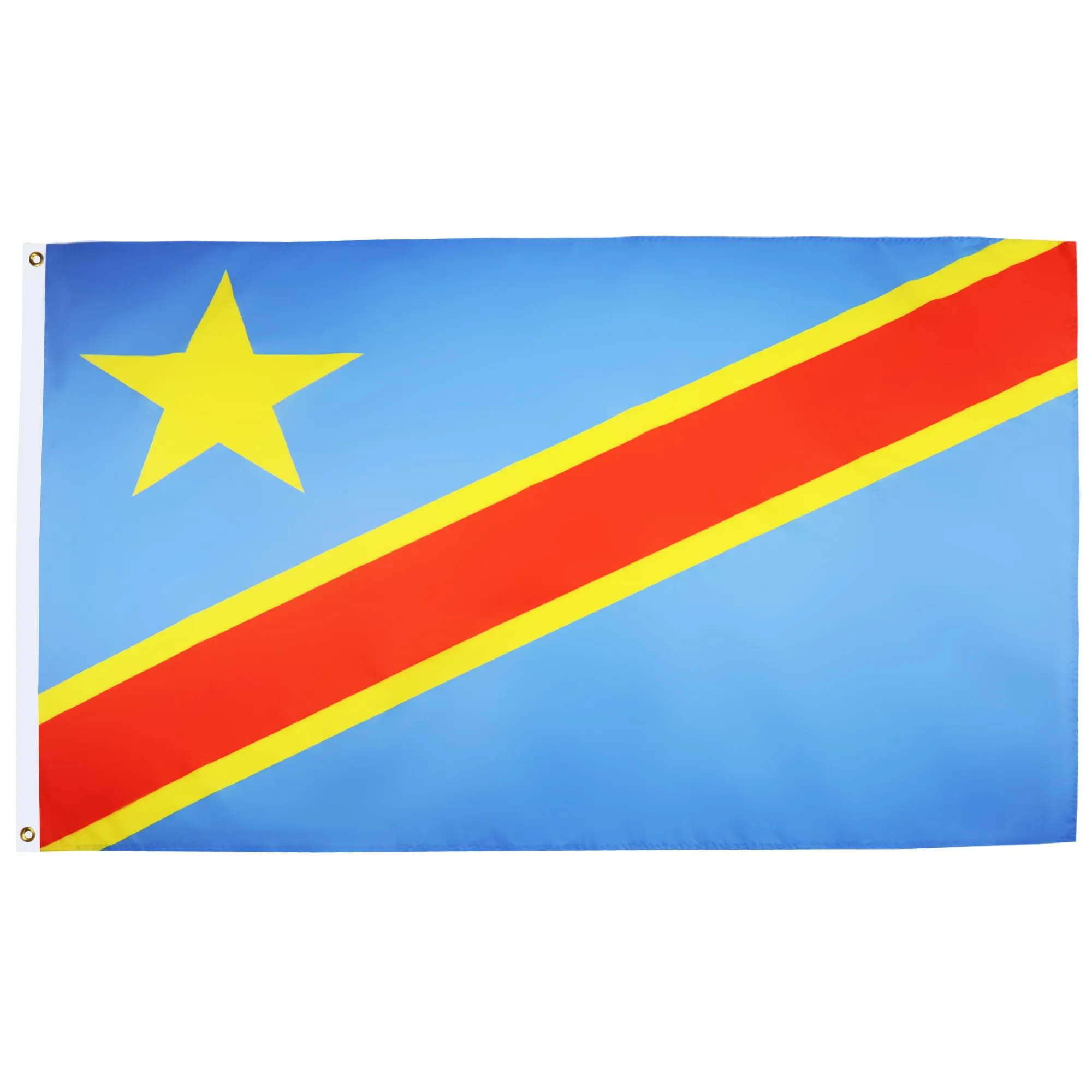 AZ FLAG Bandiera Repubblica Democratica del Congo 150x90 cm 2 Occhielli - immagine 1