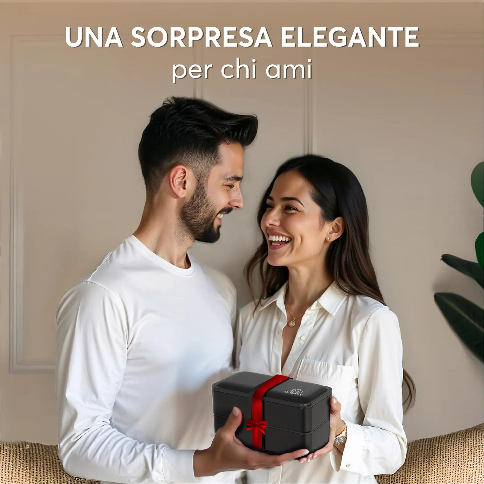 Umami Porta Pranzo Adulti Ermetico Bento Box con Scomparti, 1200 ml, Nero Opaco - immagine 7