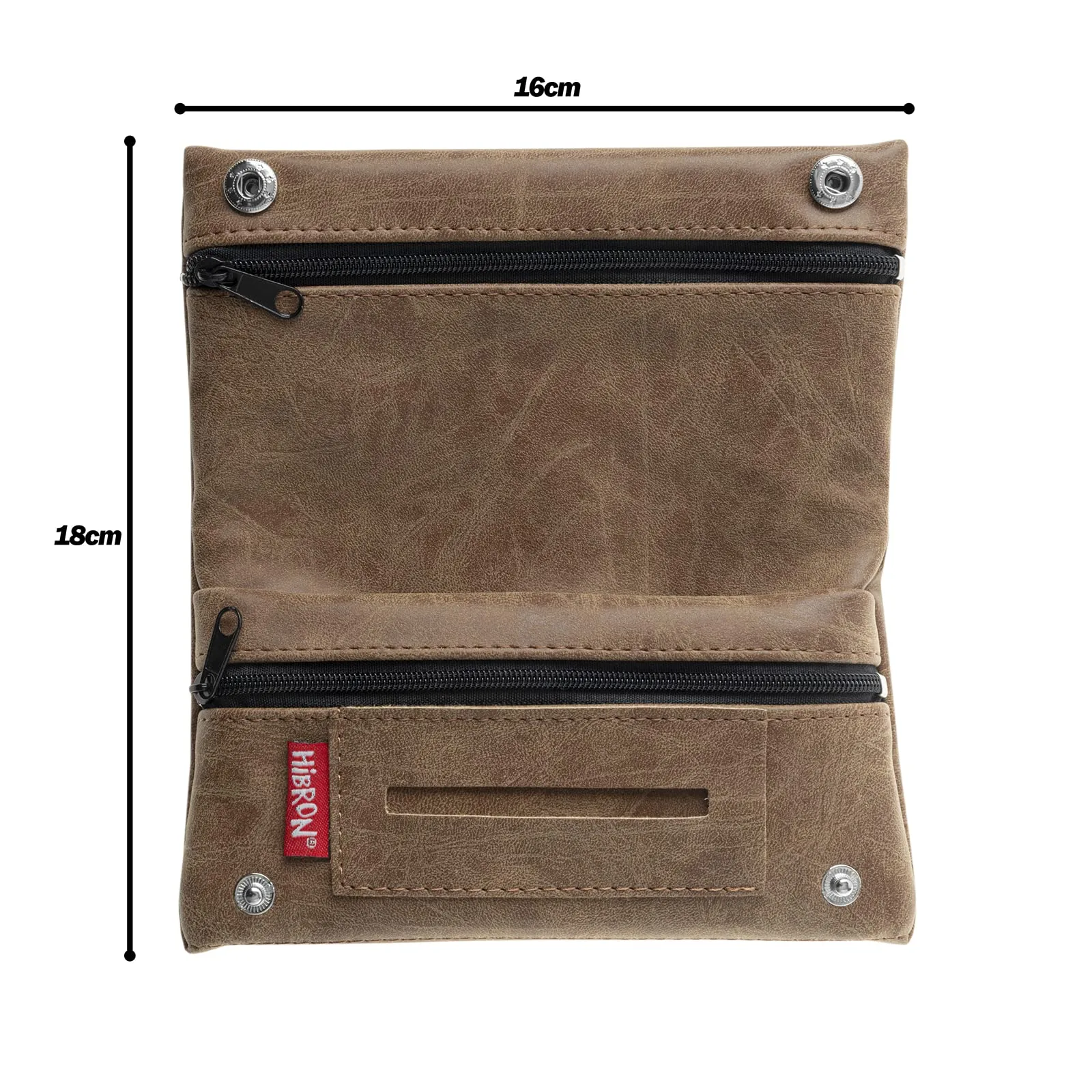 HIBRON Porta Tabacco Borsello in Vera Pelle 58105 Marrone - immagine 3