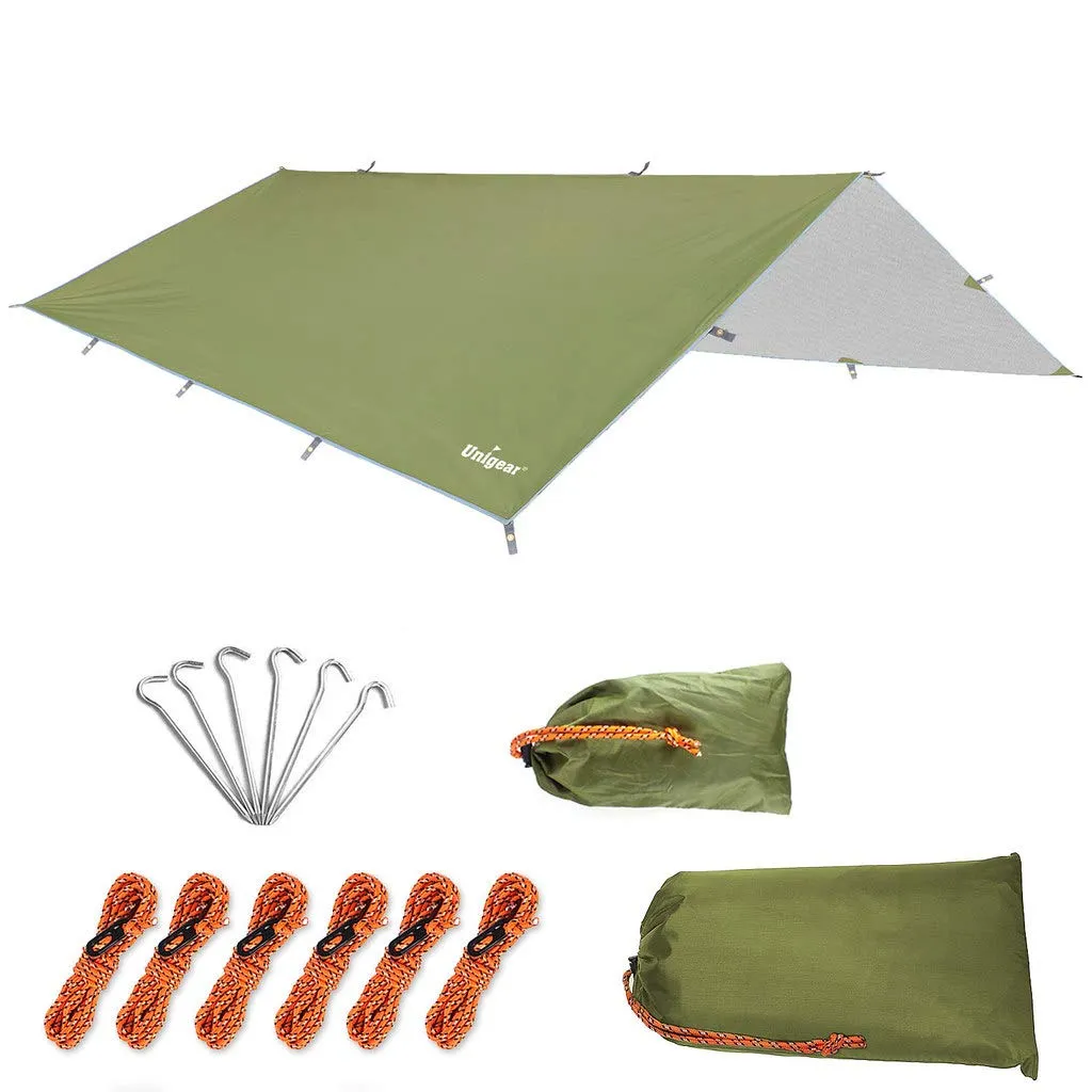 Unigear Tarp Campeggio Impermeabile 3x4m Verde Esercito - immagine 1