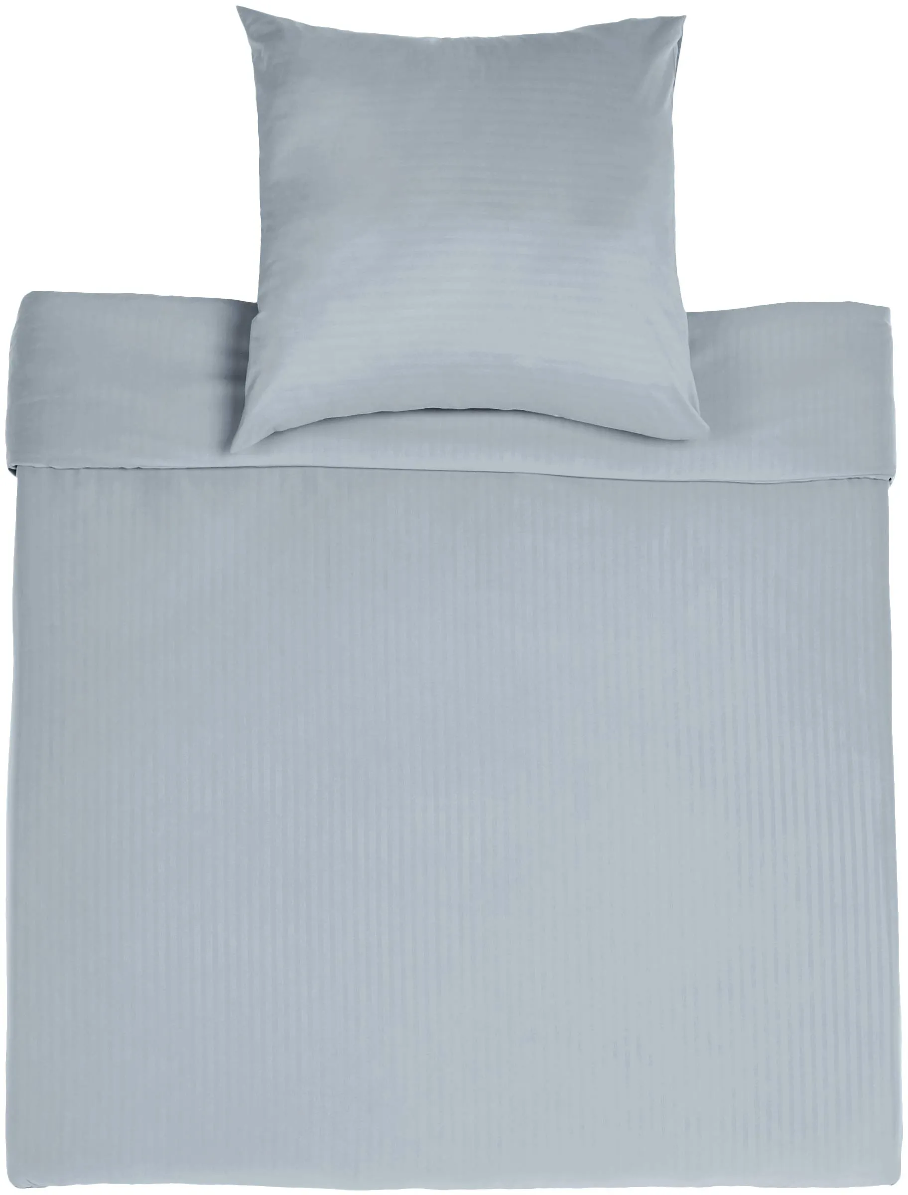 Amazon Basics Set Copripiumino Singolo in Microfibra a Righe, 2 Pezzi (135 x 200 cm e Federa 80 x 80 cm), Grigio Scuro - immagine 2