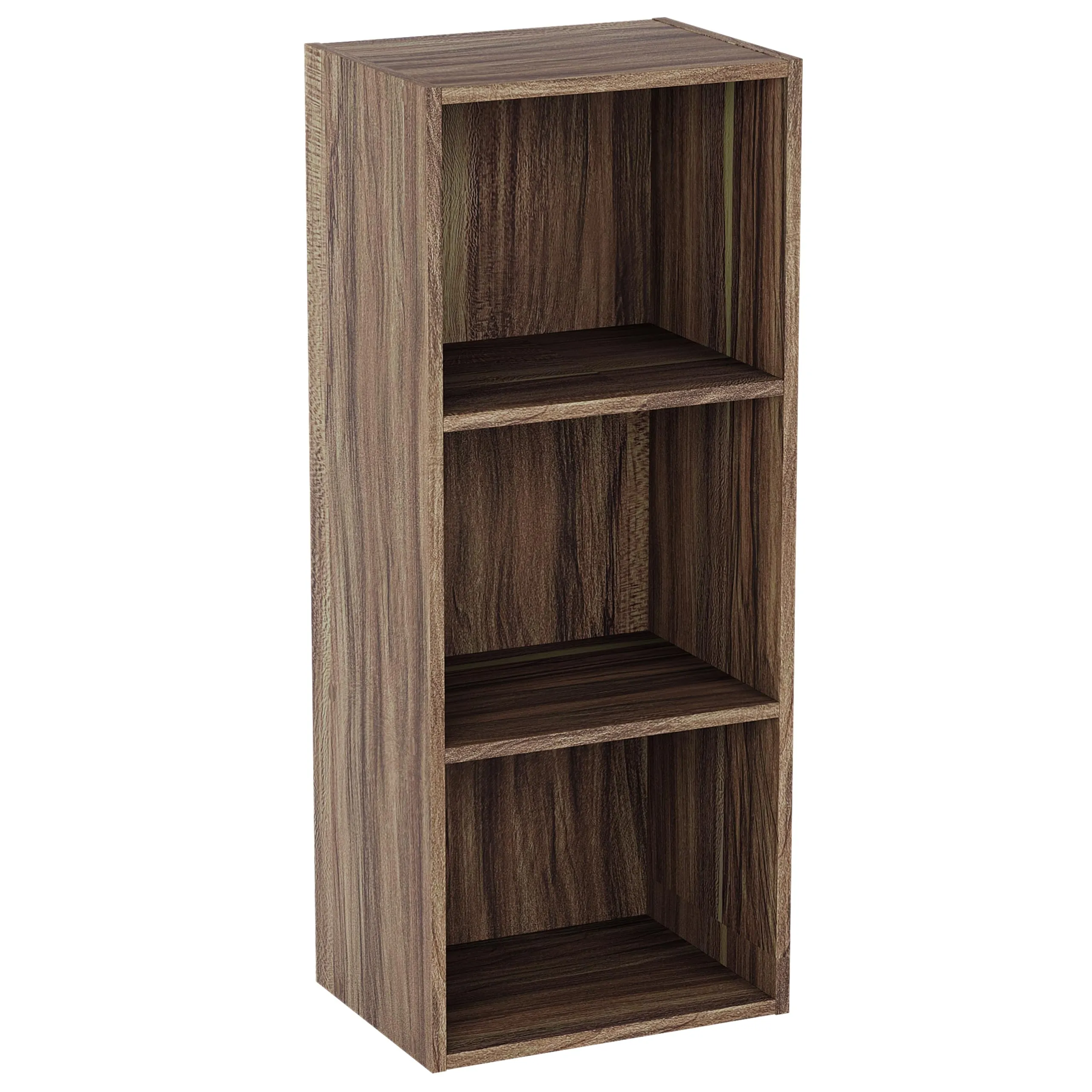 Vida Designs Oxford Libreria a cubi a 3 Ripiani in Legno, Noce - immagine 1