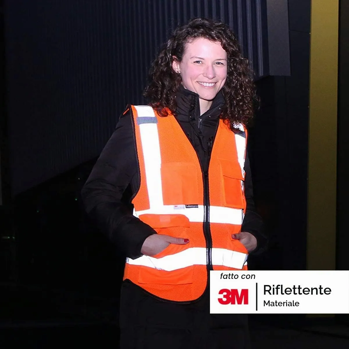 Salzmann Gilet ad alta visibilità riflettente, Arancione Rete, L-XL - immagine 4