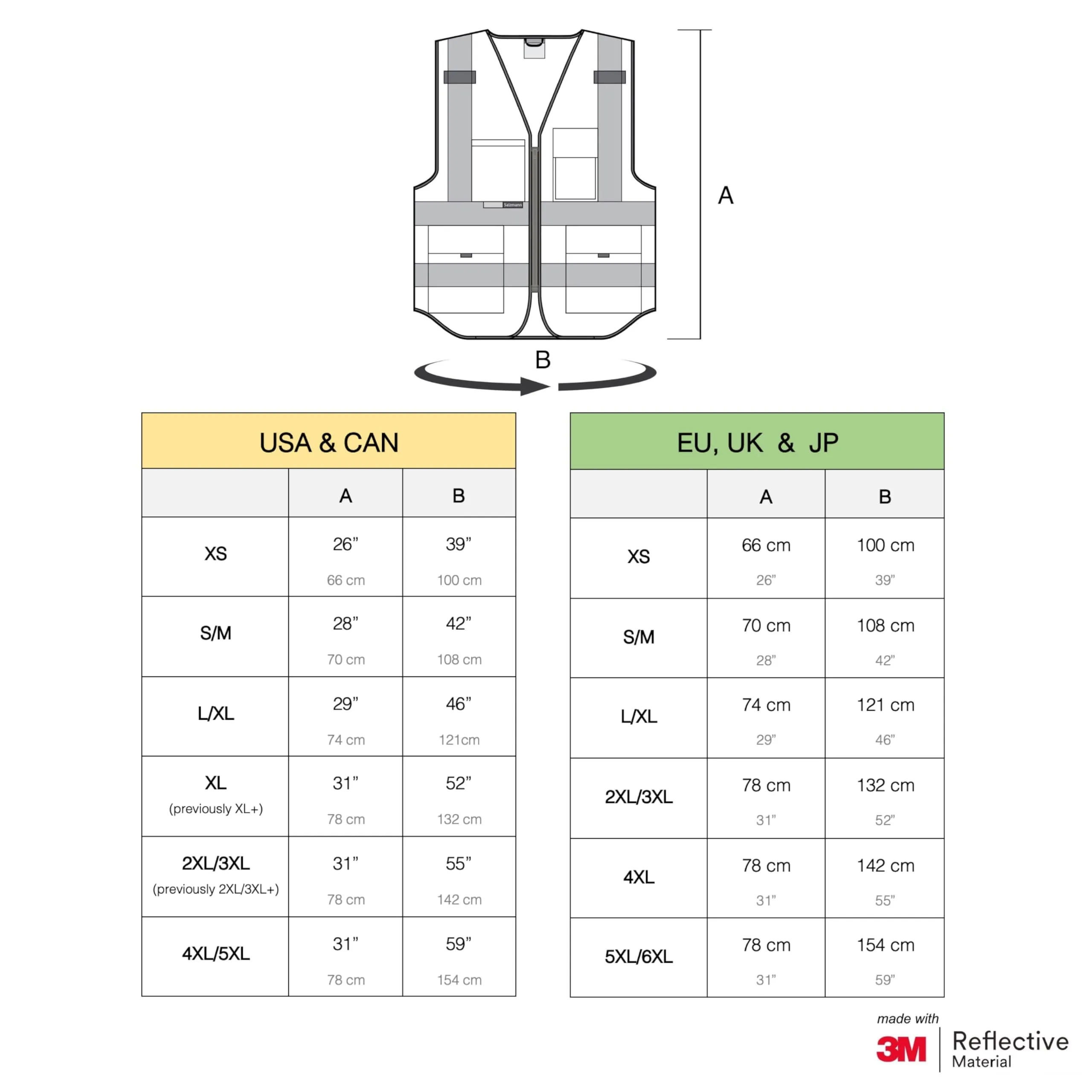 Salzmann Gilet ad alta visibilità riflettente, Arancione Rete, L-XL - immagine 5