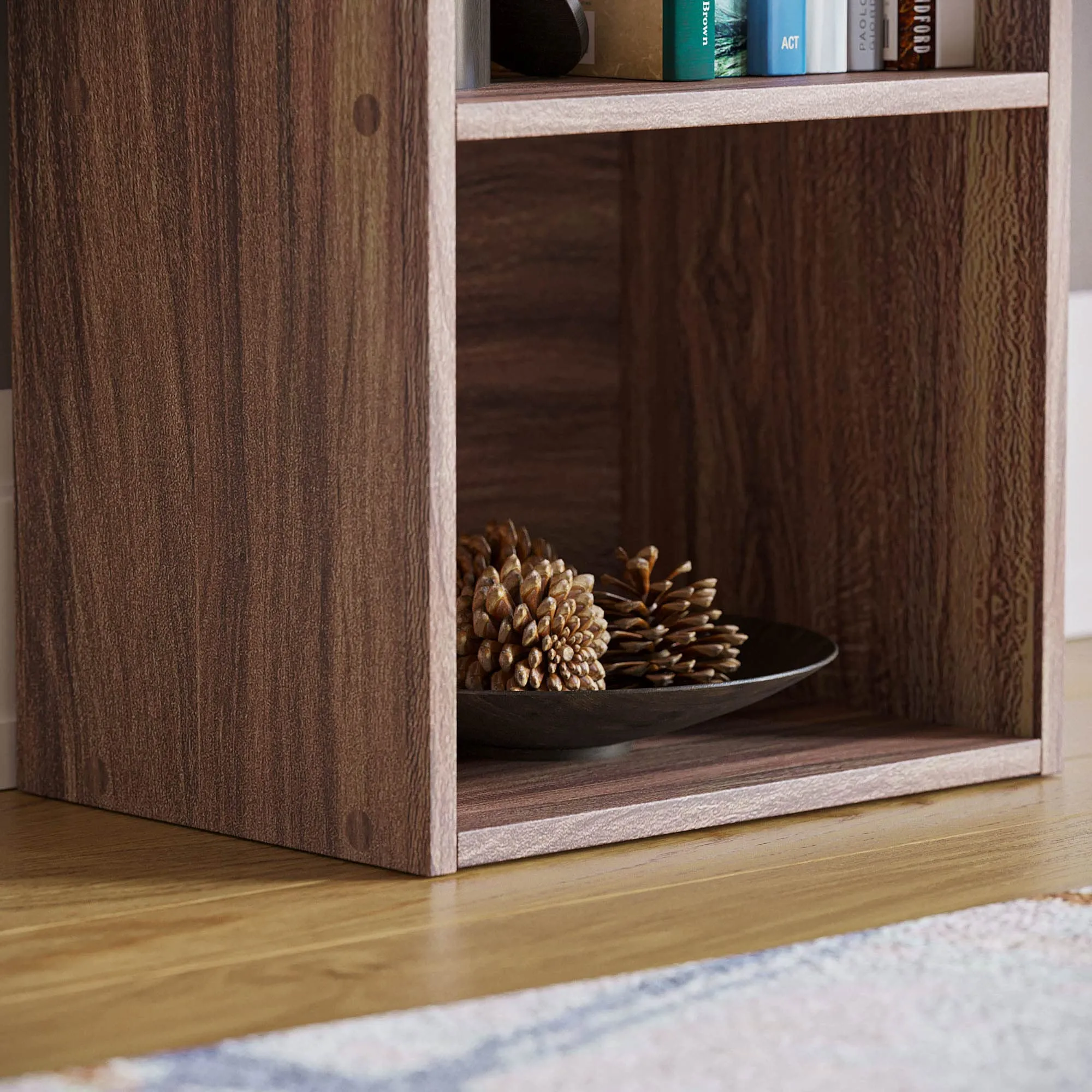Vida Designs Oxford Libreria a Cubo 4 Ripiani, H106xW32xD24cm (Noce) - immagine 5