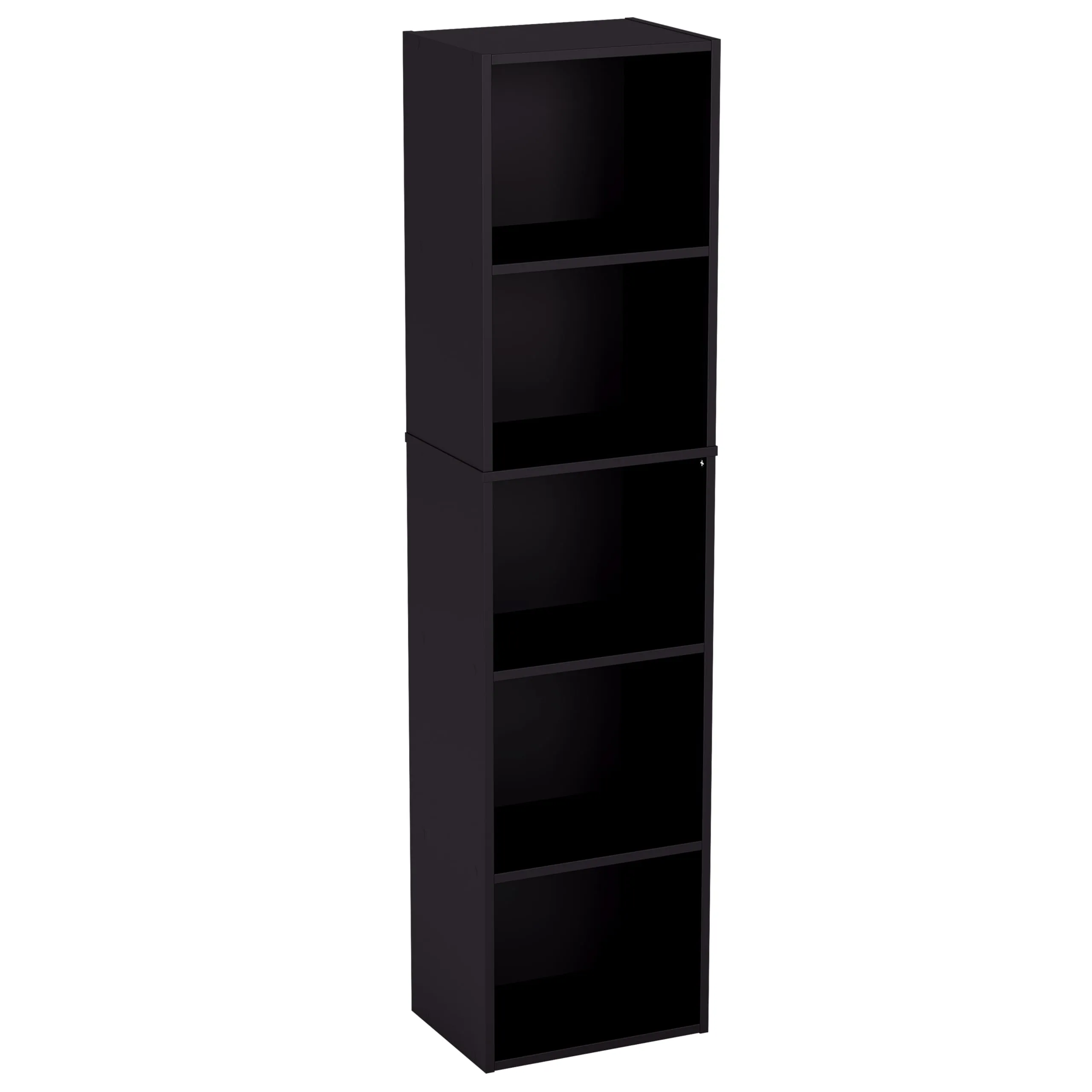 Vida Designs Oxford Libreria a cubi a 5 Ripiani in Legno, Nero - immagine 1