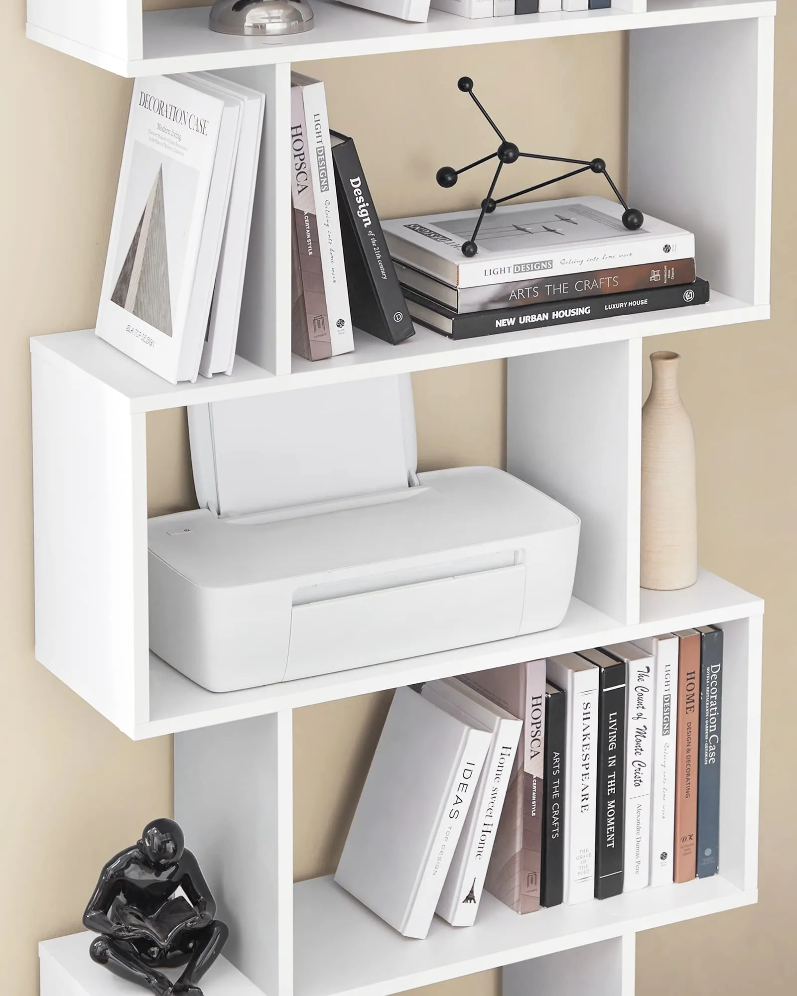 VASAGLE Custos Scaffale a 6 Ripiani, 24 x 70 x 191,6 cm, Bianco LBC61WTV1 - immagine 5
