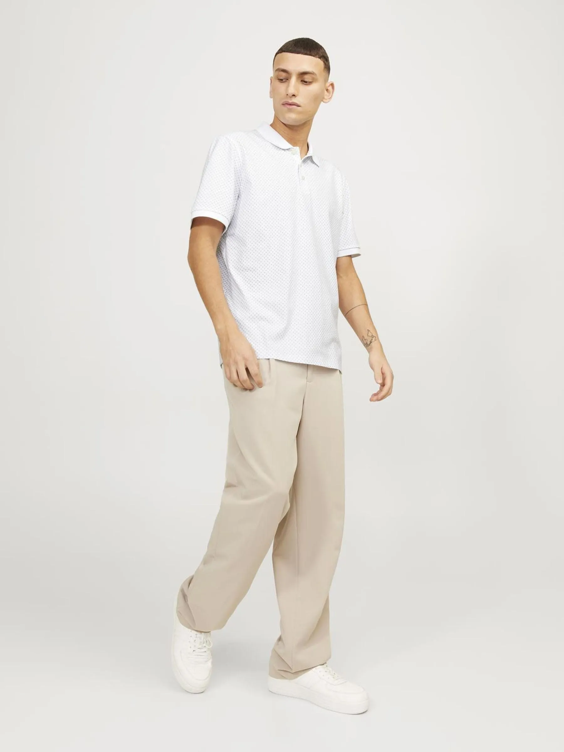 Jack & Jones Maglietta da uomo, bianco, XL - immagine 4