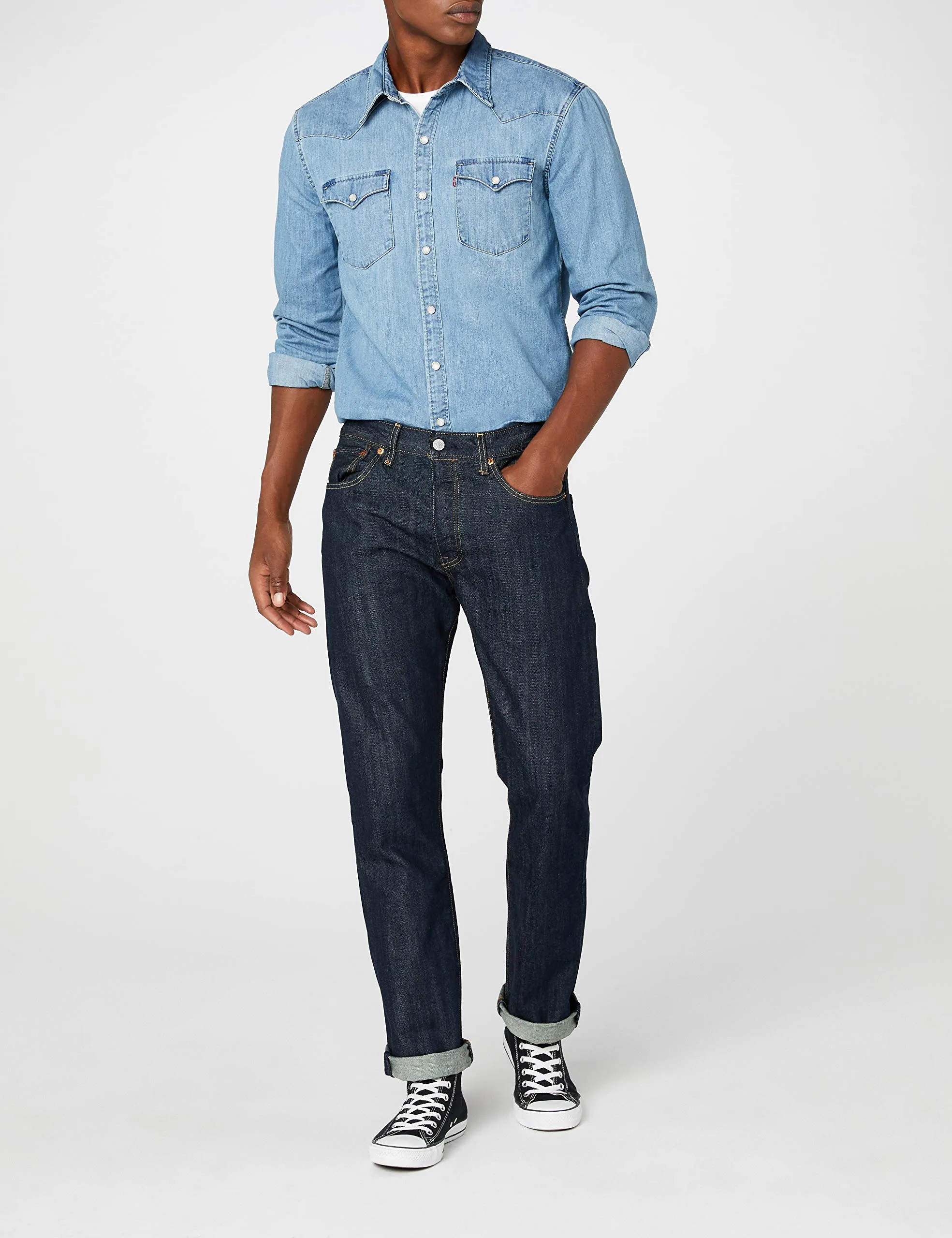 Levi's 501 Original Fit Jeans, Iconic Black, 32W / 32L - immagine 2