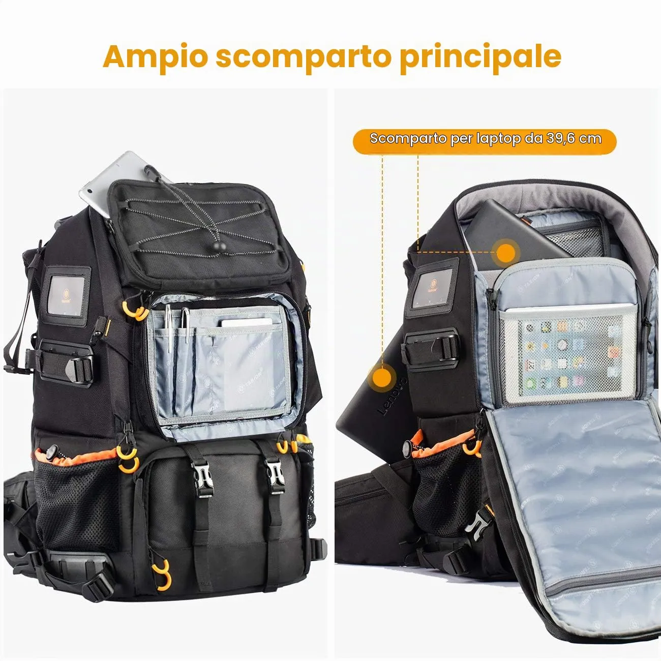 Tarion PB-01 Zaino Fotografico per Fotocamera e Laptop 15.6" - immagine 4