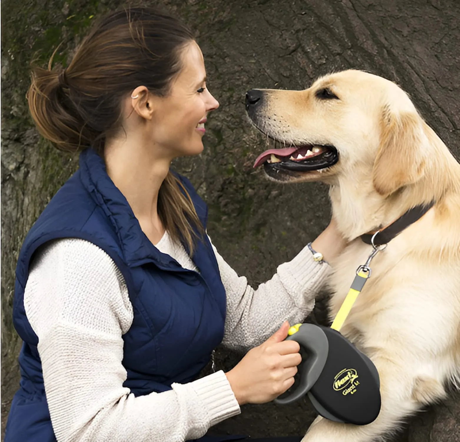 Flexi New Neon Tape Guinzaglio per cani allungabile riflettente, taglia L, 8 Metri, Nero e giallo - immagine 2
