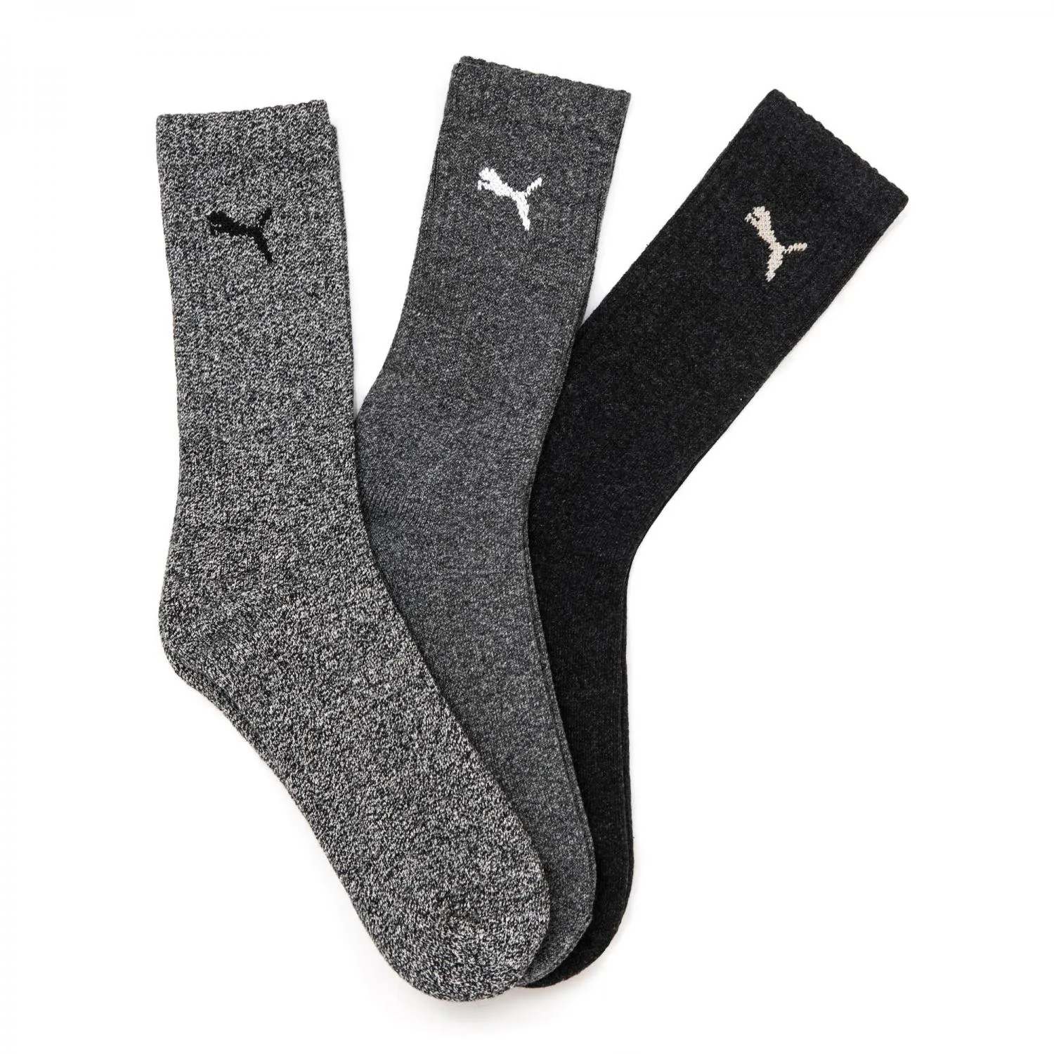 PUMA Crew Socks Unisex Adult, Anthracite/Grey/Grey, 47-49 (3 Pack) - immagine 1