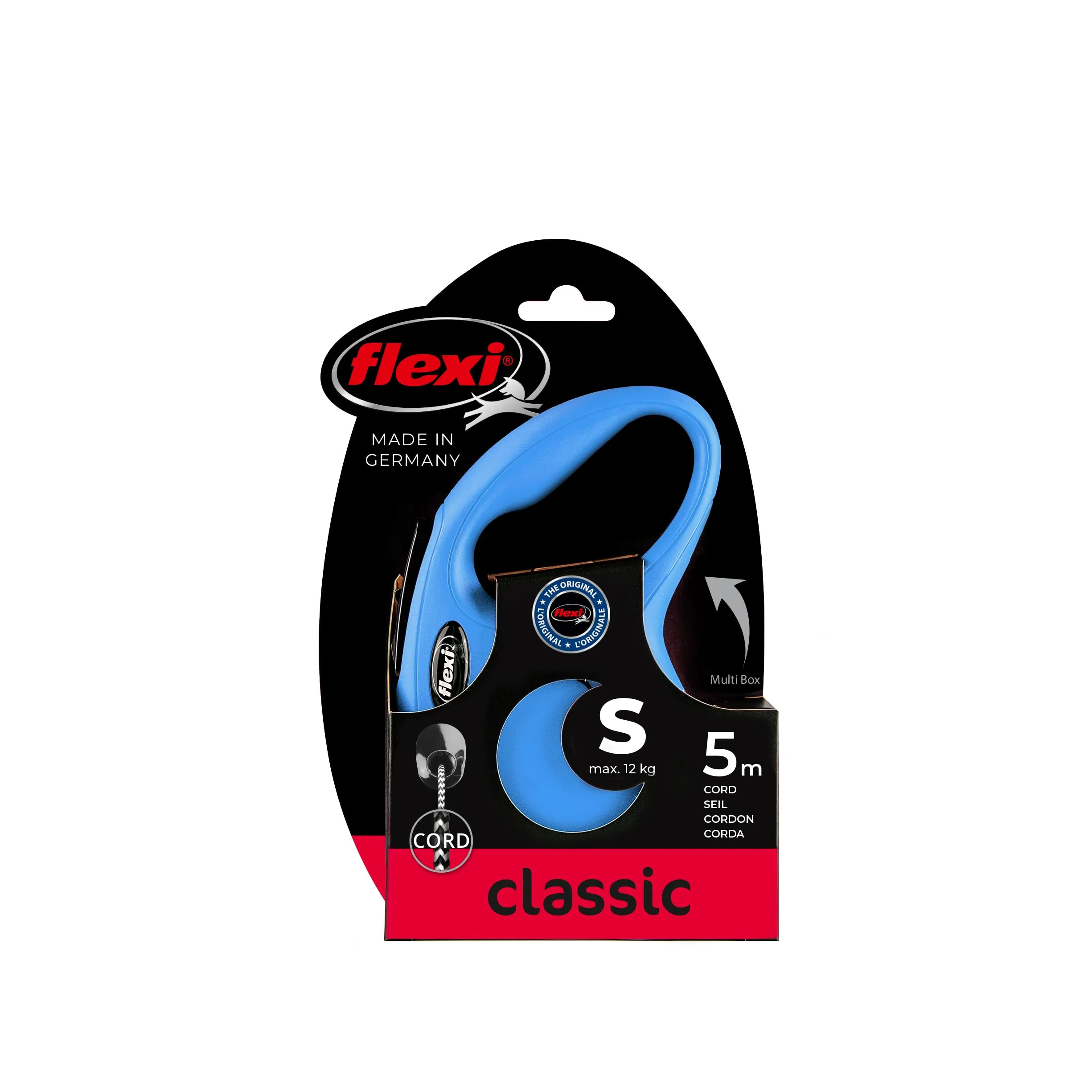 Flexi New Classic Cord Retractable Leash, Blue, Small (5 m) - immagine 2