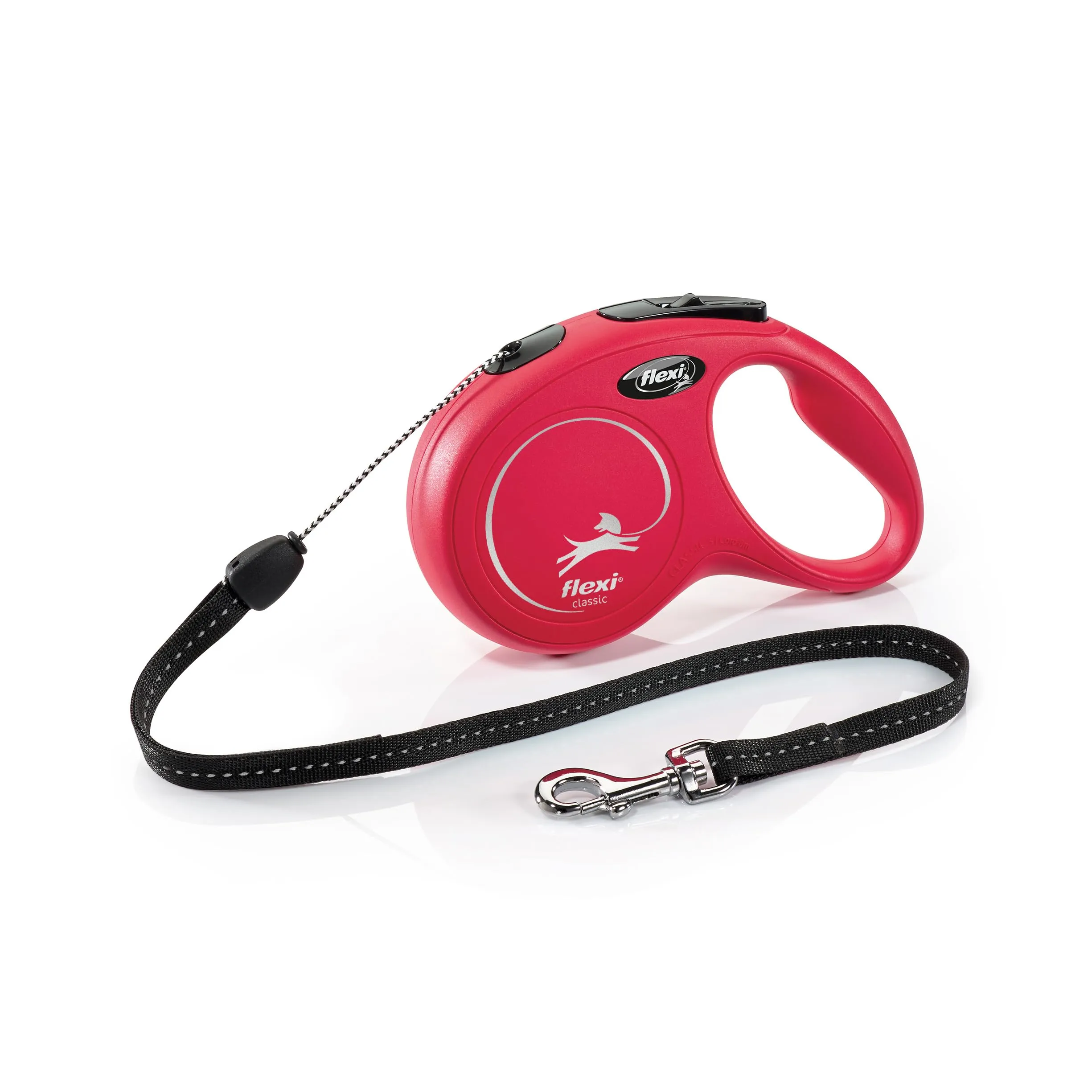 Flexi New Classic Cord Guinzaglio per cani allungabile, Taglia S, 8 Metri, Nero - immagine 1