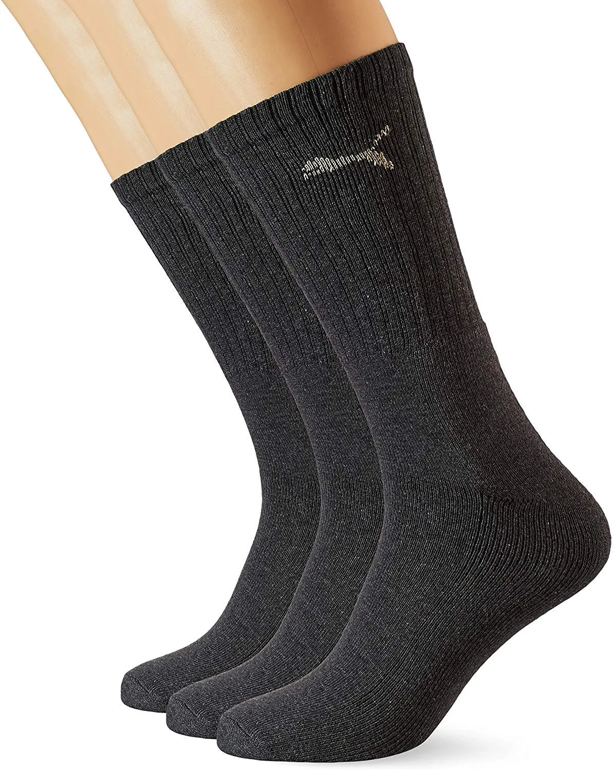 PUMA Crew Socks Unisex Adult, Anthracite, 43-46 (Pack of 3) - immagine 2