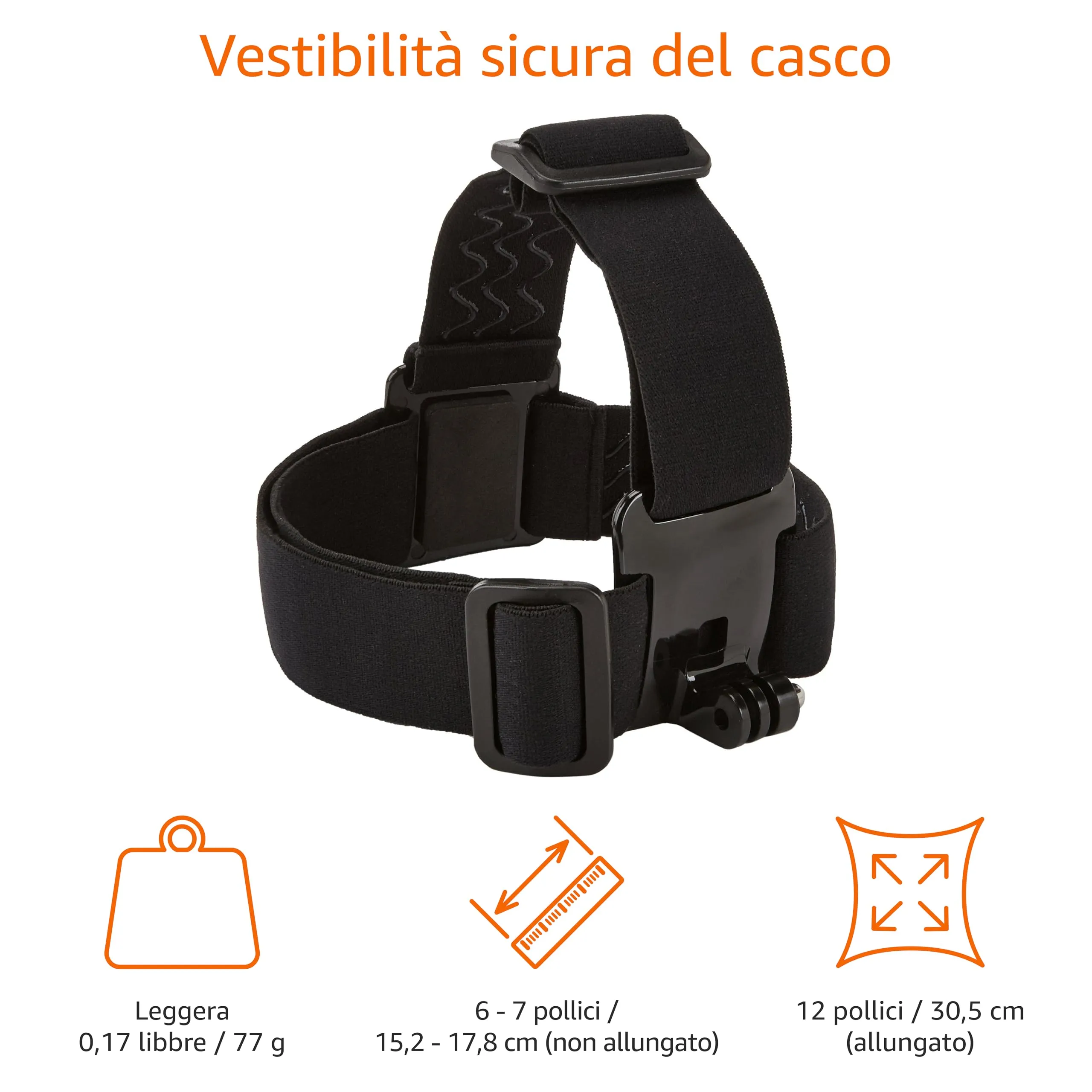 Amazon Basics Fascia da testa per GoPro, Nero - immagine 2