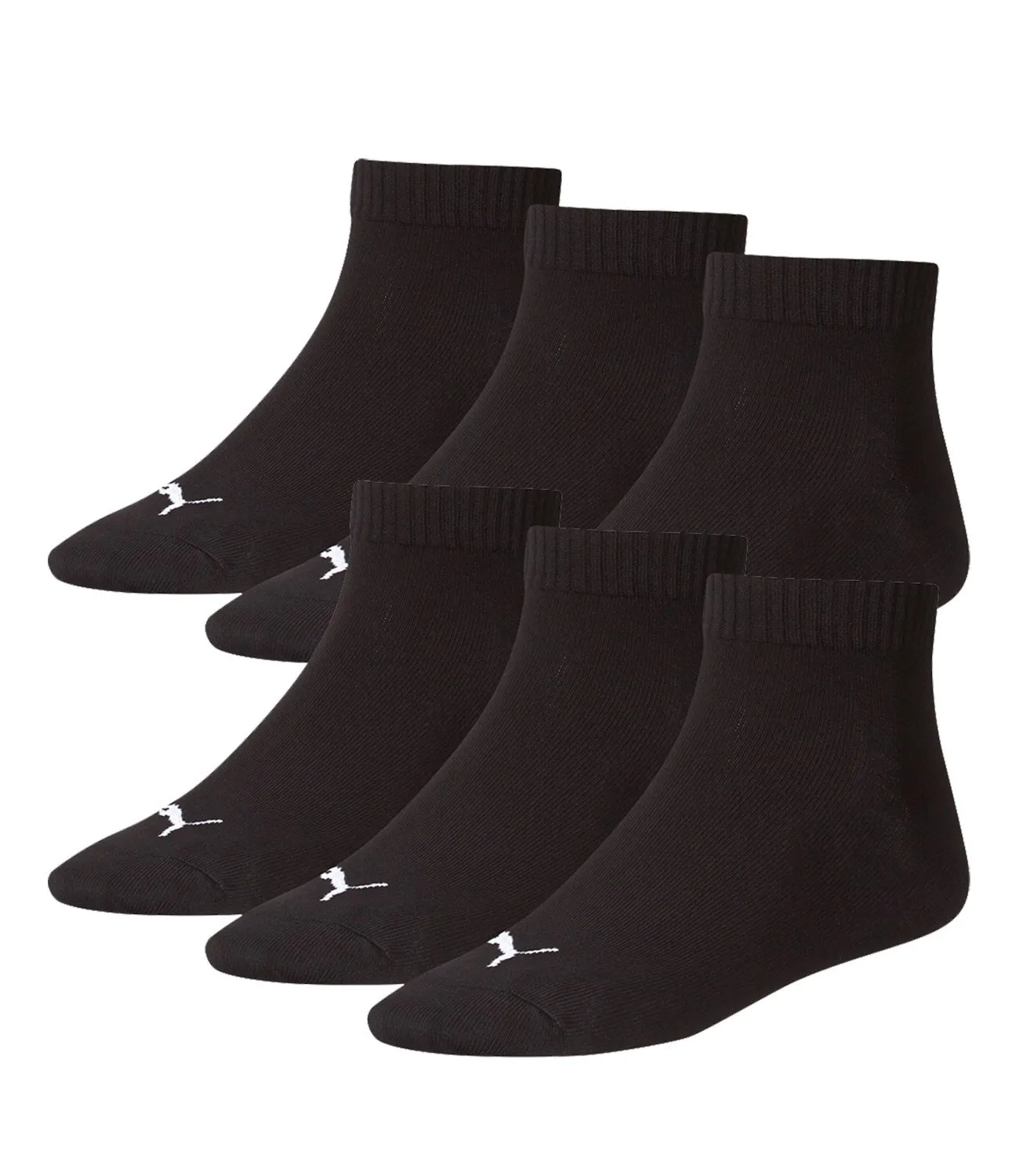 Puma Quarter calzini sportivi da uomo, 3 paia, Nero, 47-49 - immagine 1
