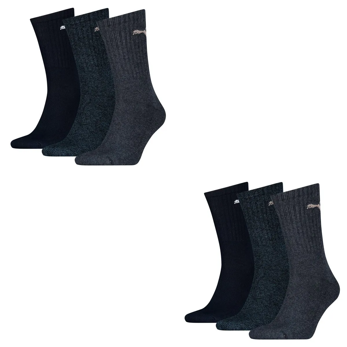 Puma Sport Tennis Socks, 6 Pair, Unisex, Navy, Size 35-38 - immagine 1
