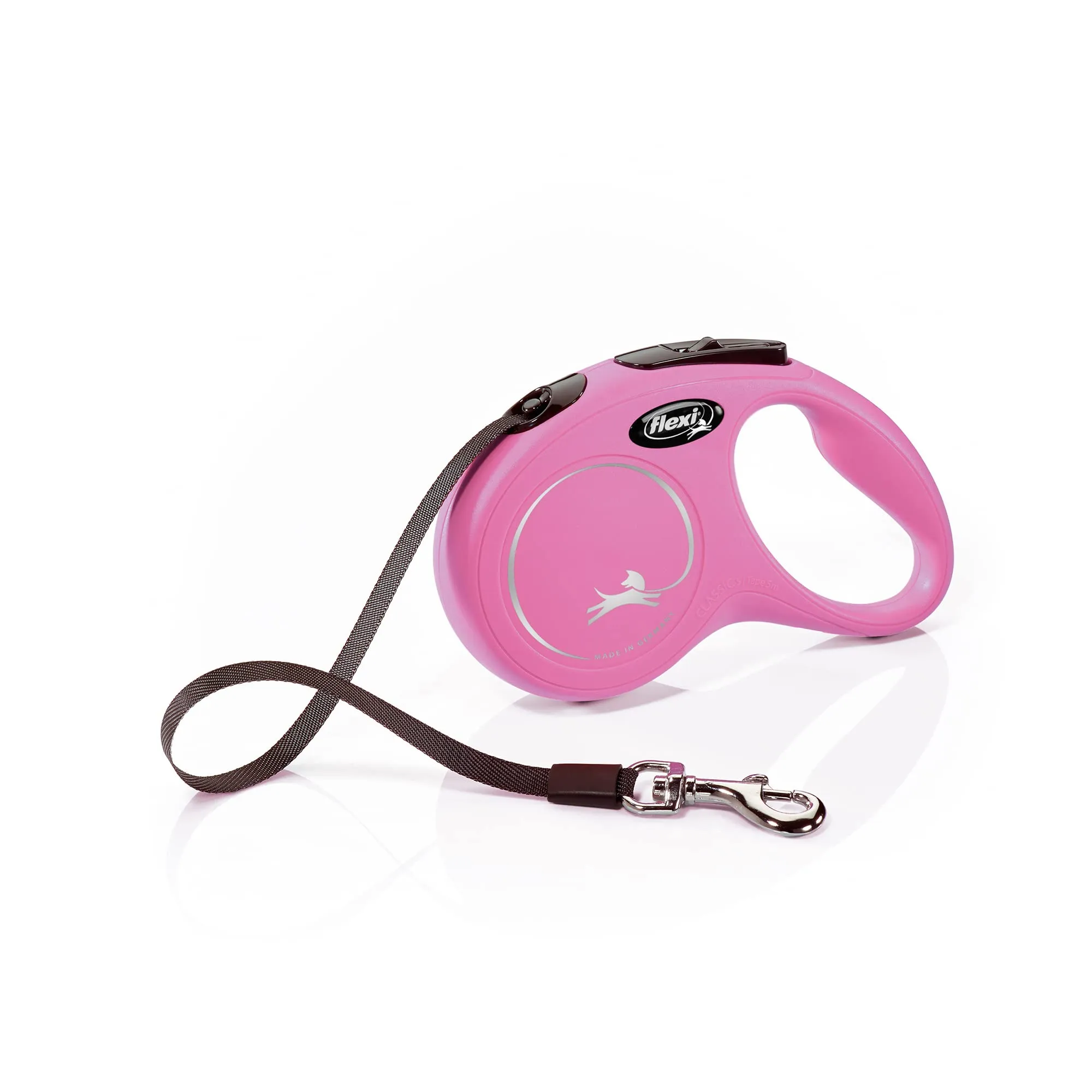 Flexi New Classic Guinzaglio per cani allungabile, 5 Metri, Taglia S fino a 15 kg, Rosa - immagine 1