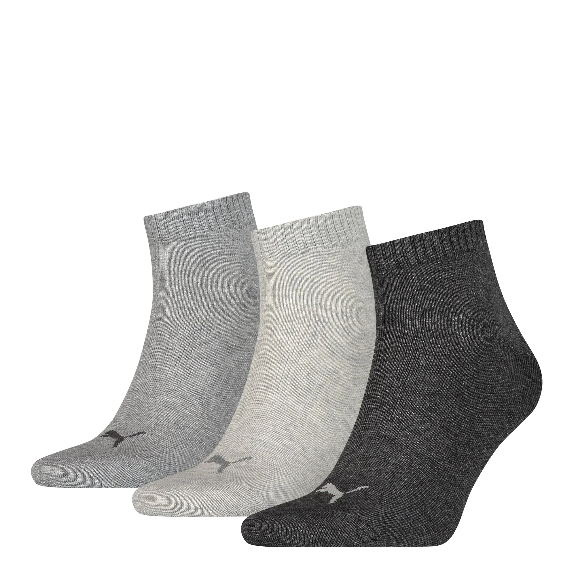 Puma Quarter Sport Socks, 6 Pairs, Grey Mix, Size 35 - immagine 2