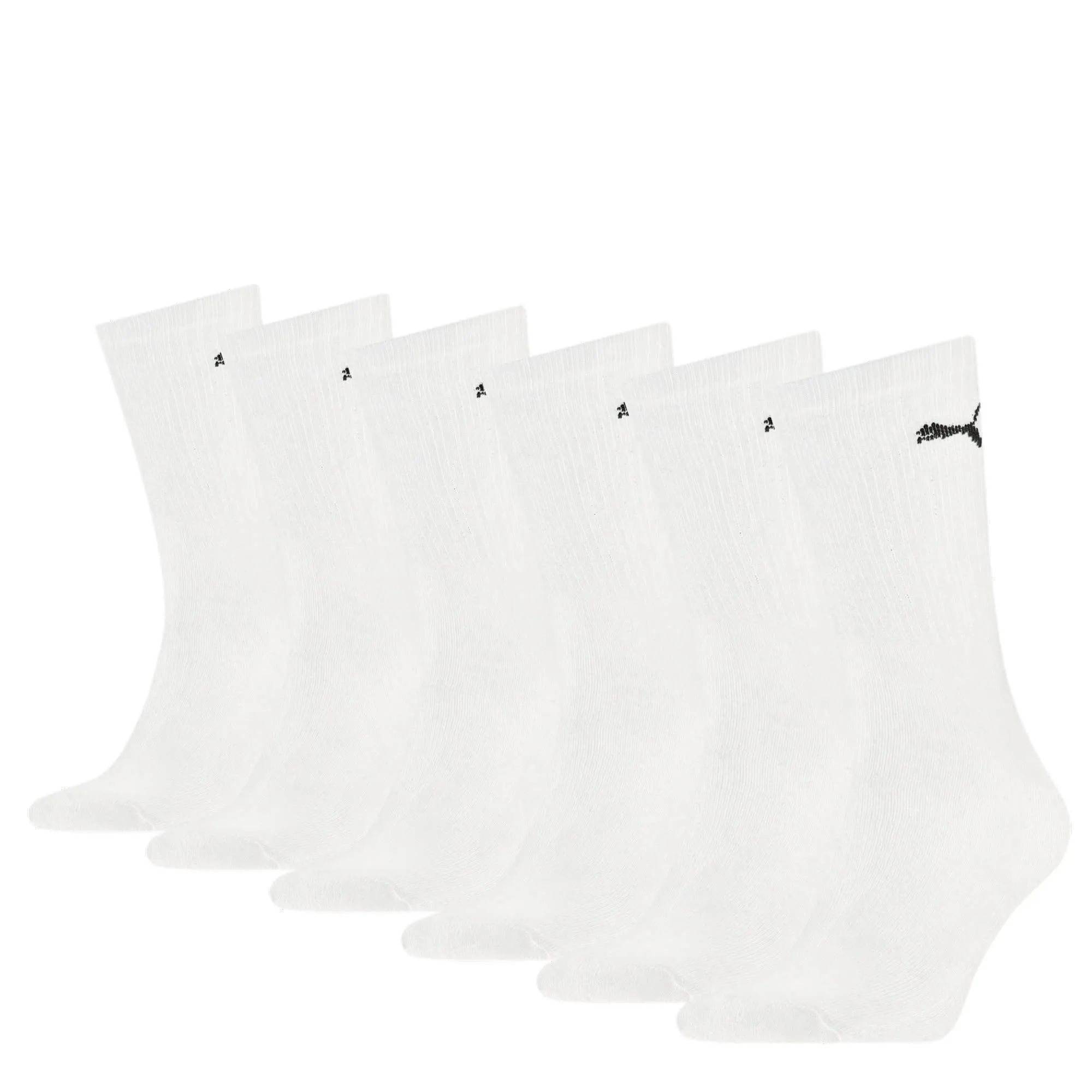 Puma Cush Crew Sport Socks, 6 Pairs, White, 39-42 - immagine 1