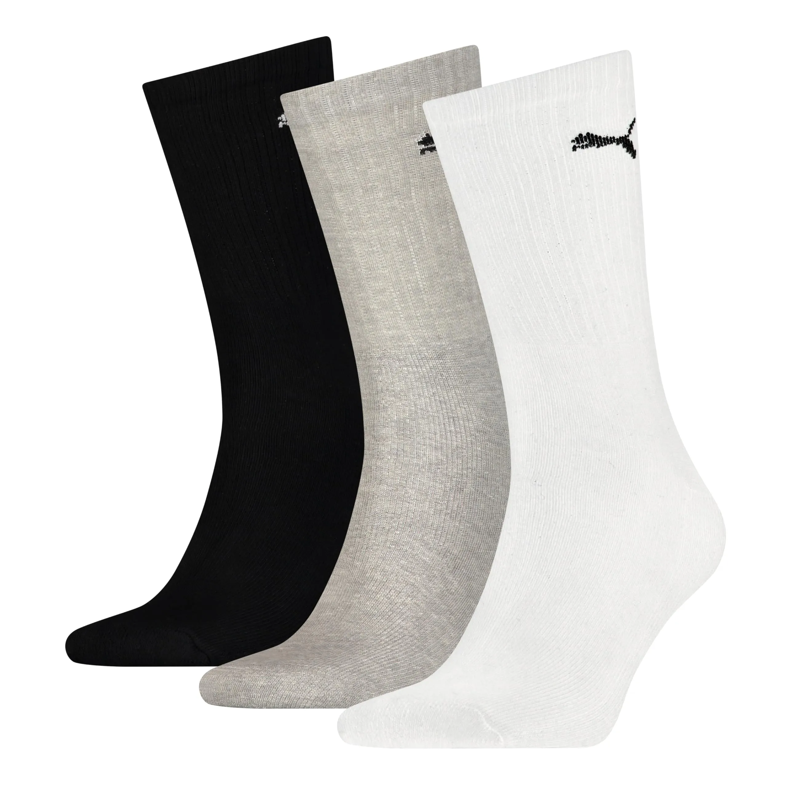 Puma Calze Sportive Unisex Crew, 6 Paia, Bianco/Antracite/Grigio, 47-49 - immagine 1