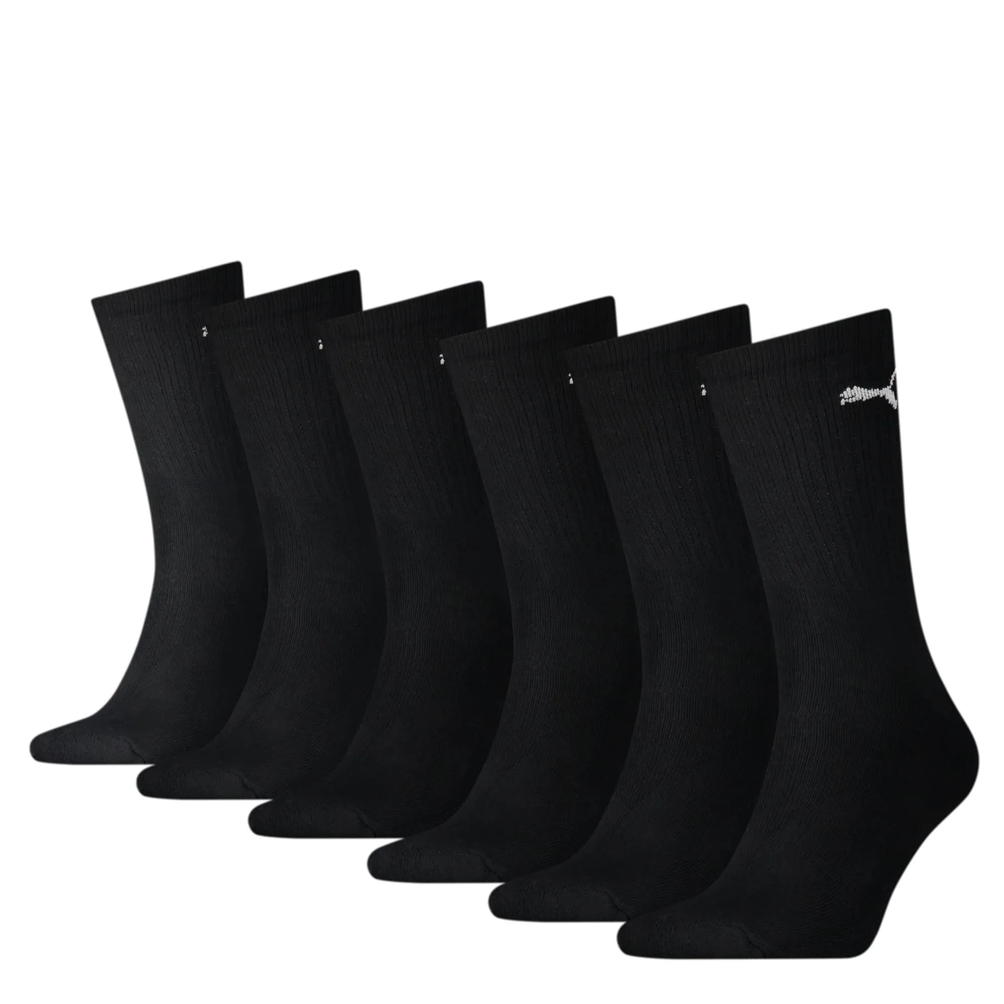 PUMA Cush Crew Sportsocken, Nero, 43-46, 6 Pack - immagine 1