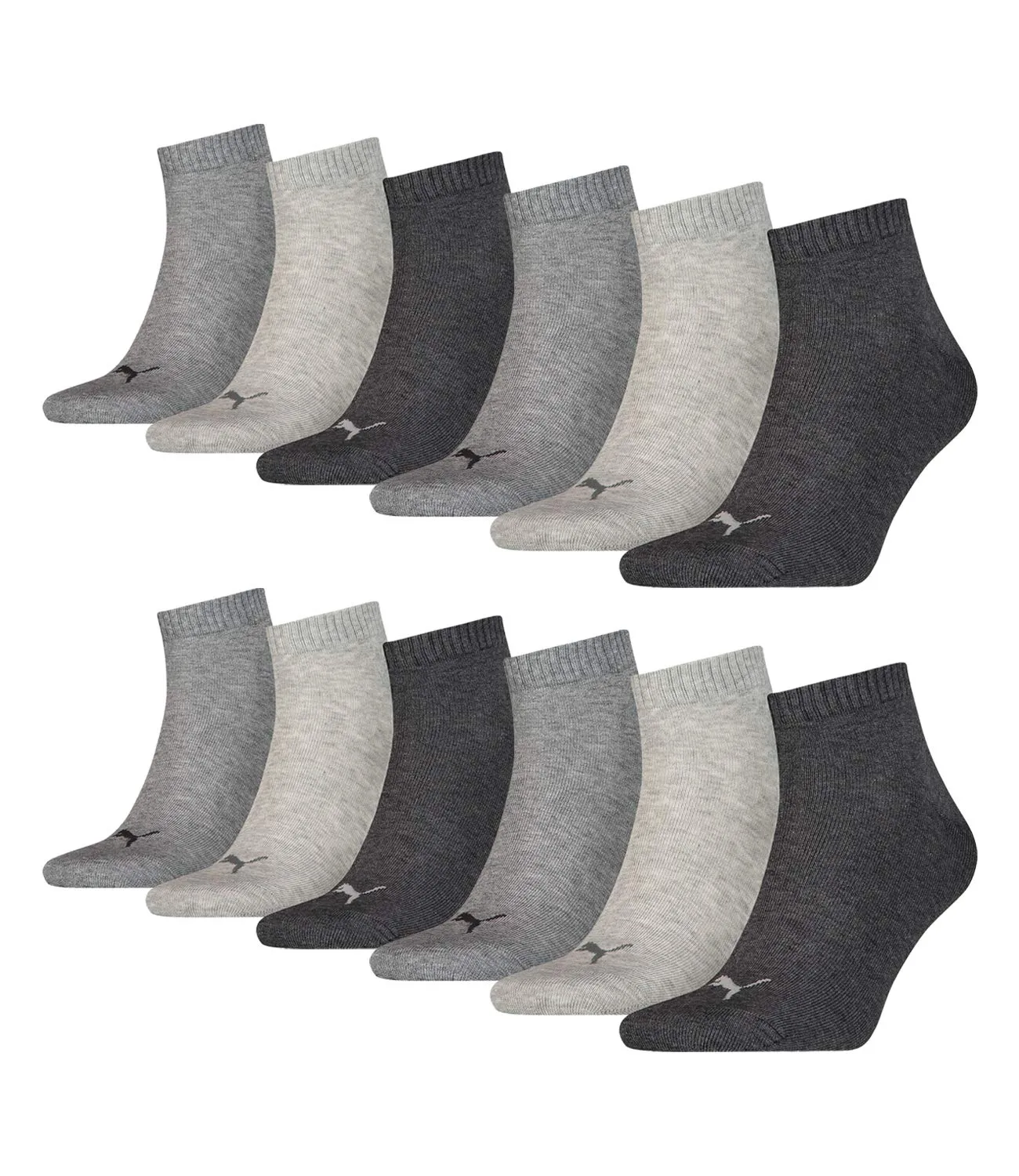 Puma Unisex Crew Sport Socks with Terry Sole, Grey, 43-46, 6 Pairs - immagine 1