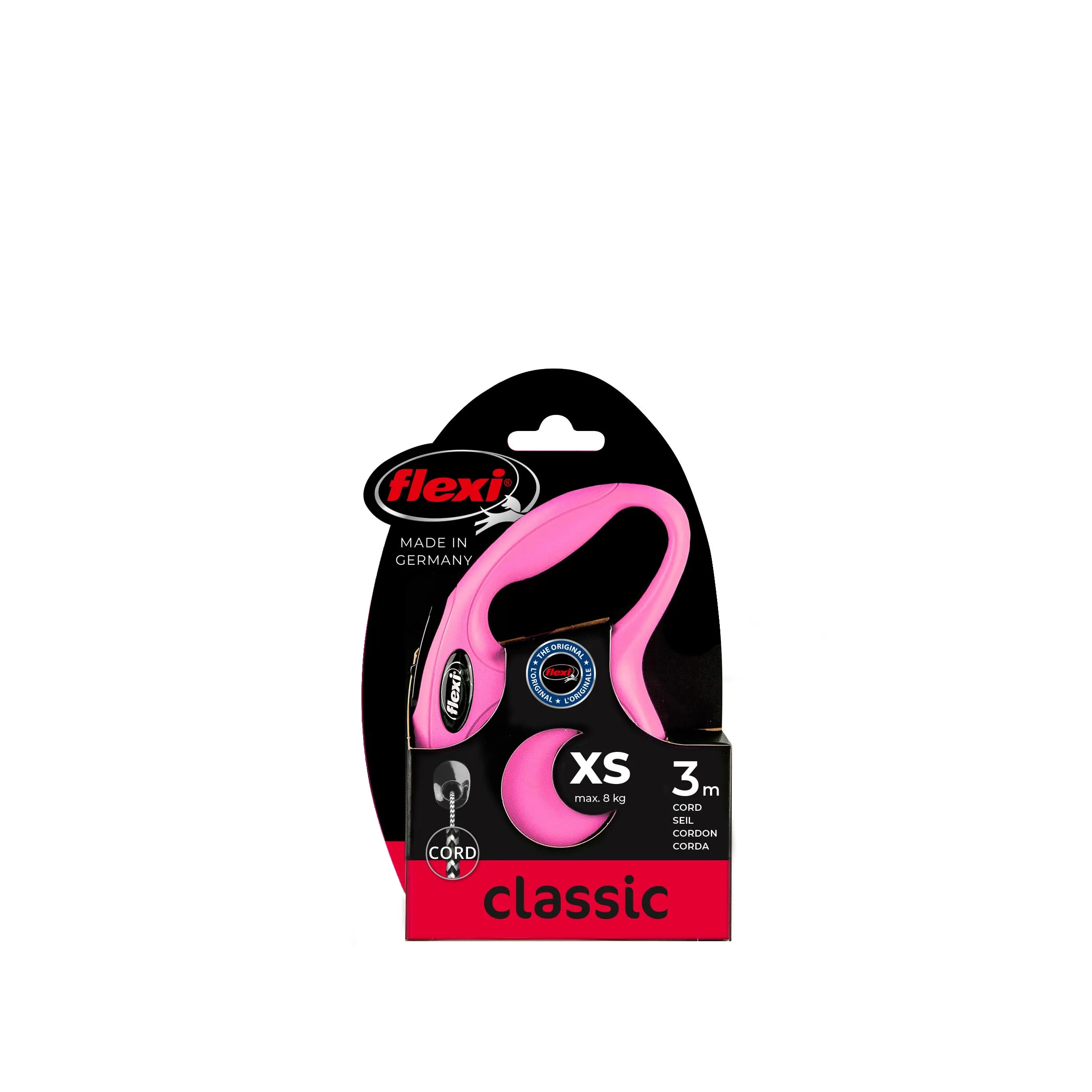 Flexi Classic Cat Retractable Leash XS, 3m, Pink - immagine 2