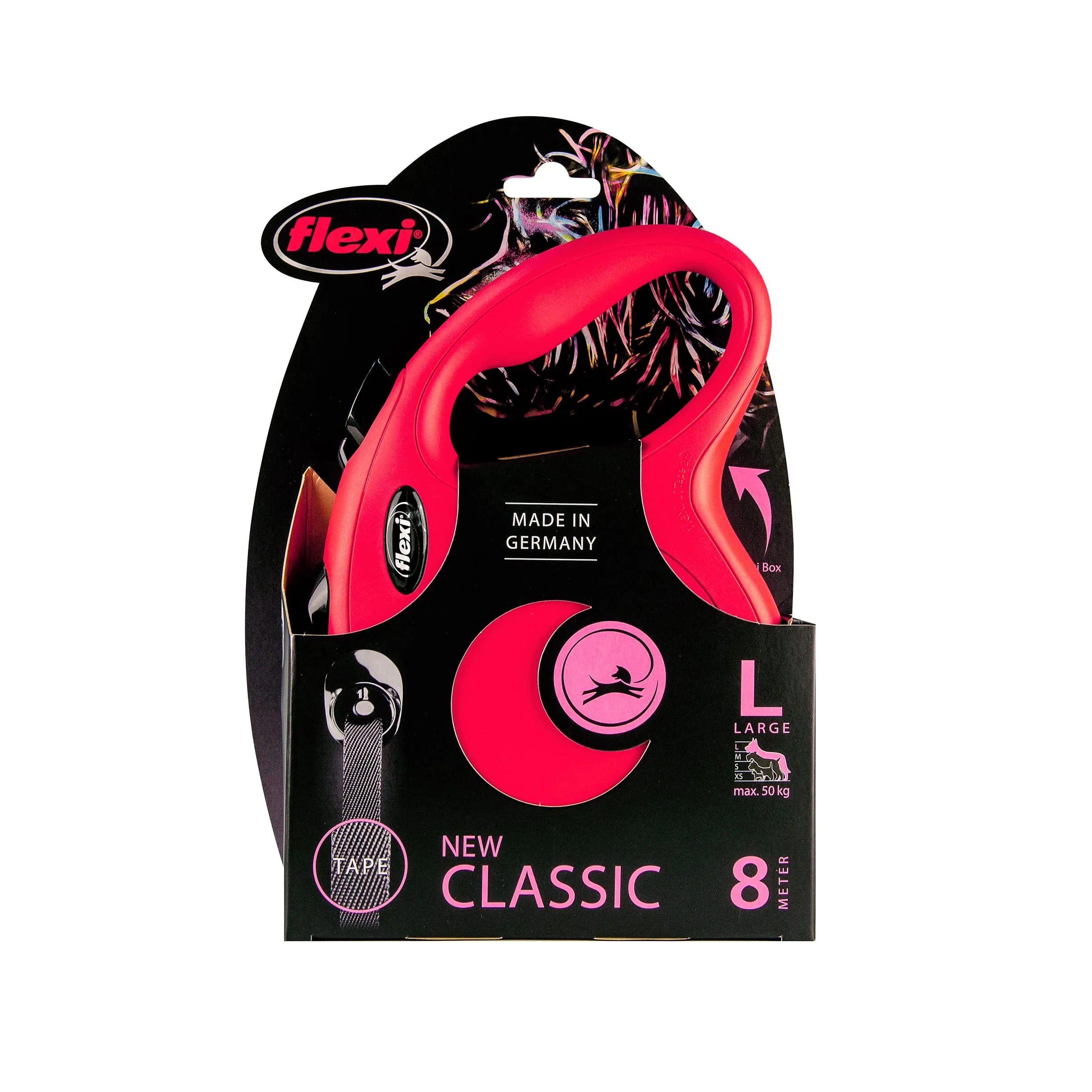 Flexi New Classic L 8m Tape Leash, Red, Max 50kg (600.7796) - immagine 5