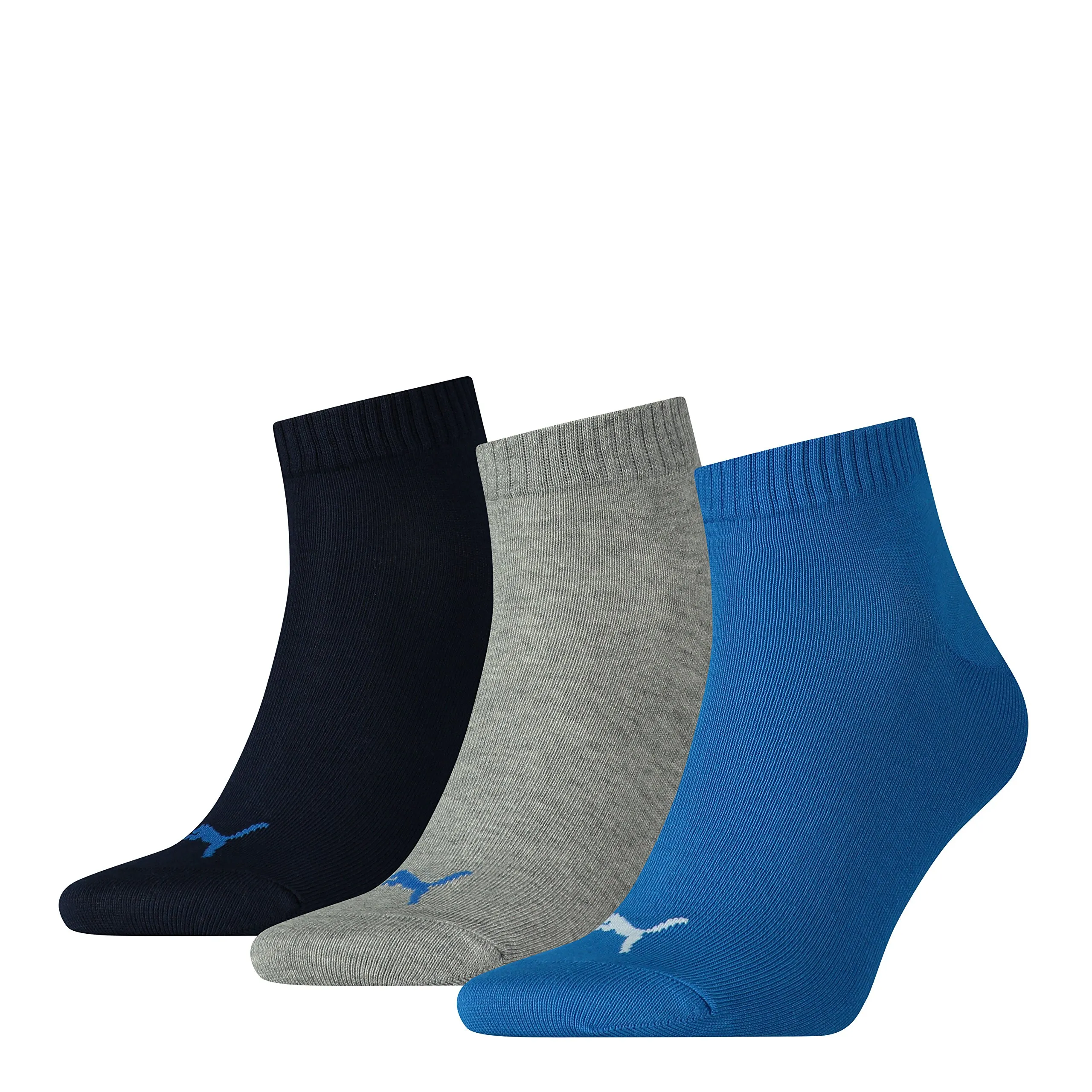 Puma Calzini, 3 Coppie, 251015 882 - Blu/Grigio mélange, 35/38 - immagine 1