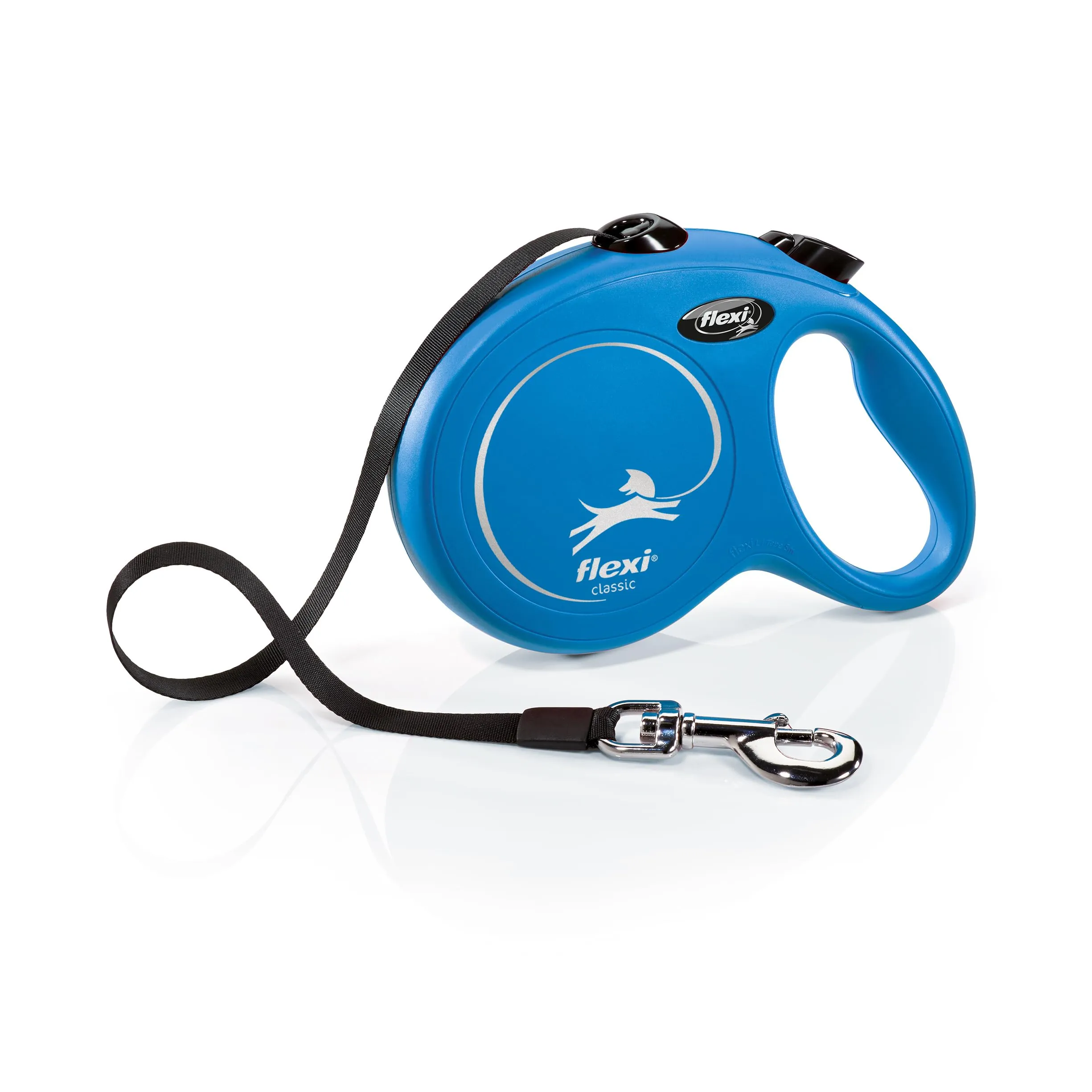 Flexi New Classic Guinzaglio per cani allungabile, 5 Metri, Taglia L fino a 50 kg, Blu - immagine 1